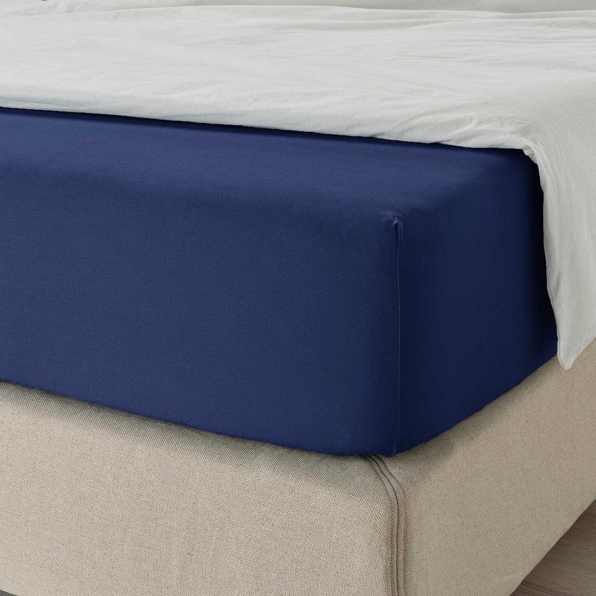 PiccoCasa Fitted Sheet Waterproof Bedding Sheet, Navy Blue Full 