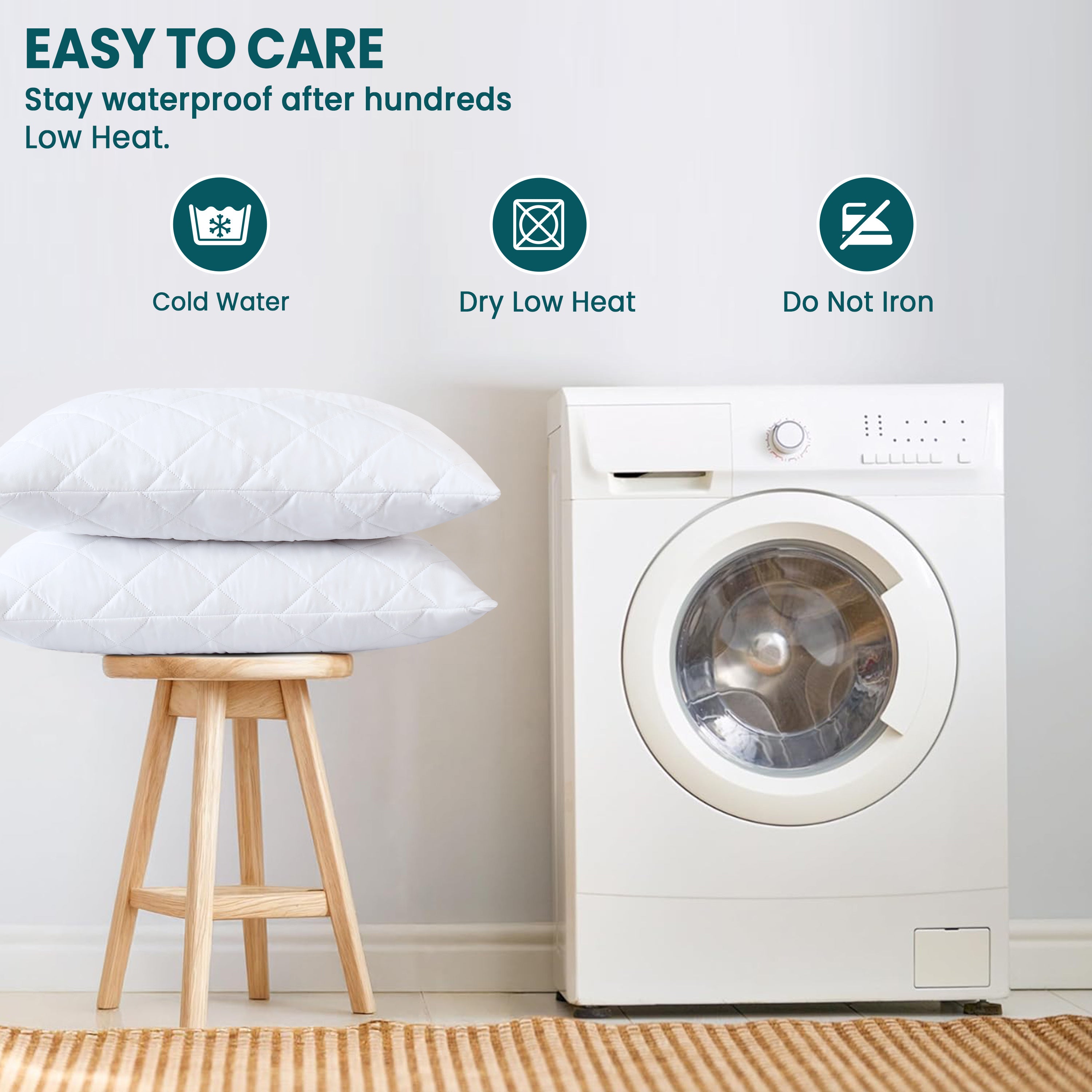 Waterproof Quilted Pillow Protector