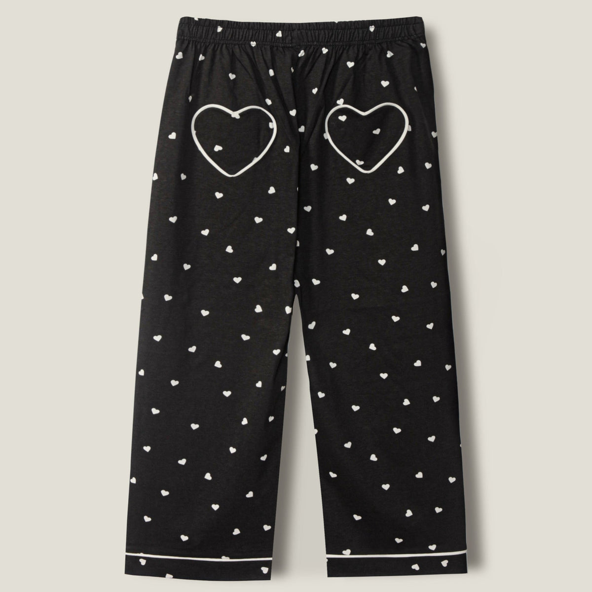 White Heart Printed Lounge wear- 2pc set