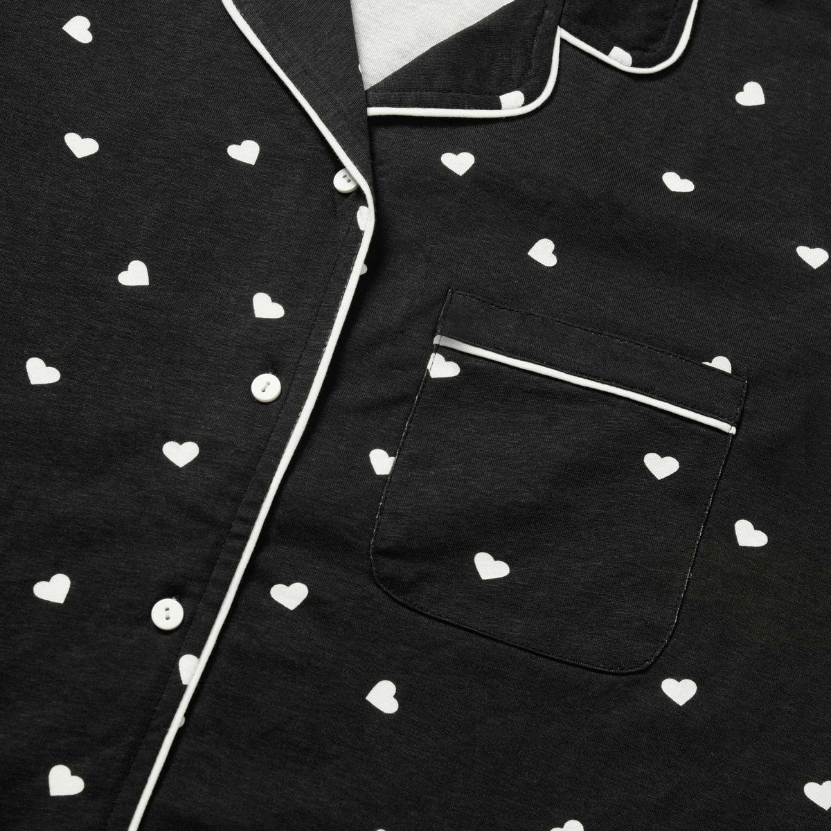 White Heart Printed Lounge wear- 2pc set