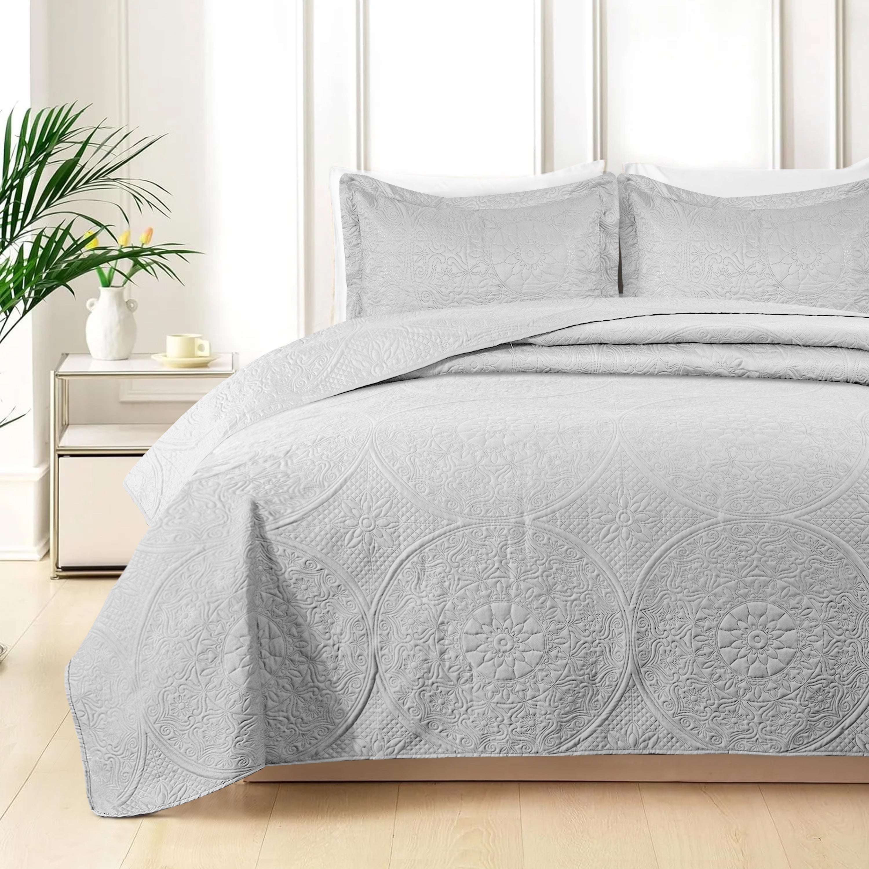 Quilt Bedding Set Floral Bedspread