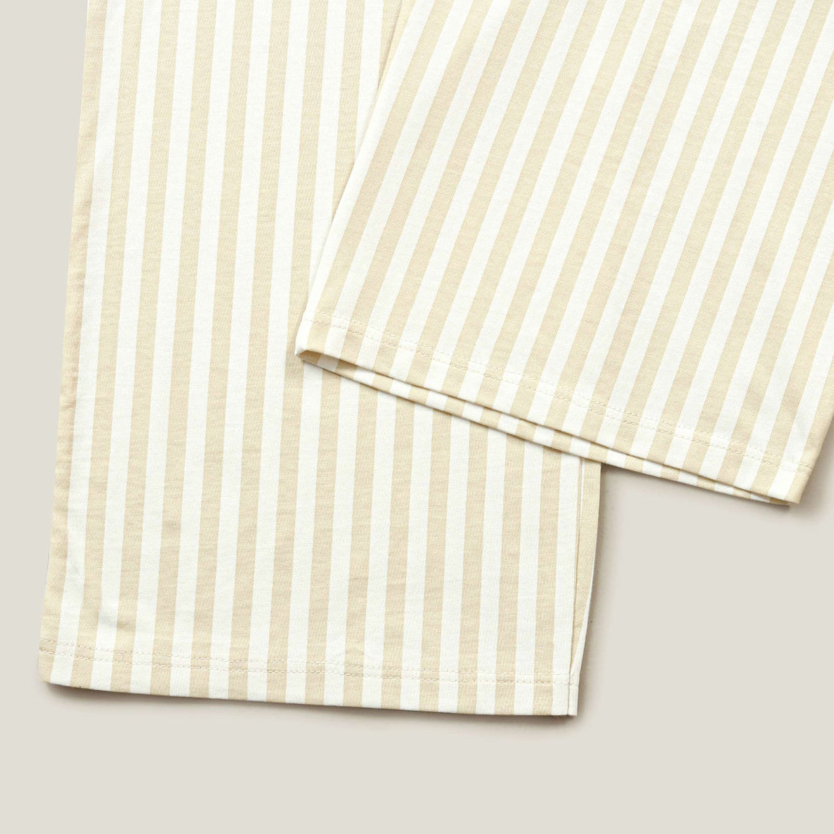 Beige Stripe Lounge wear- 2pc set