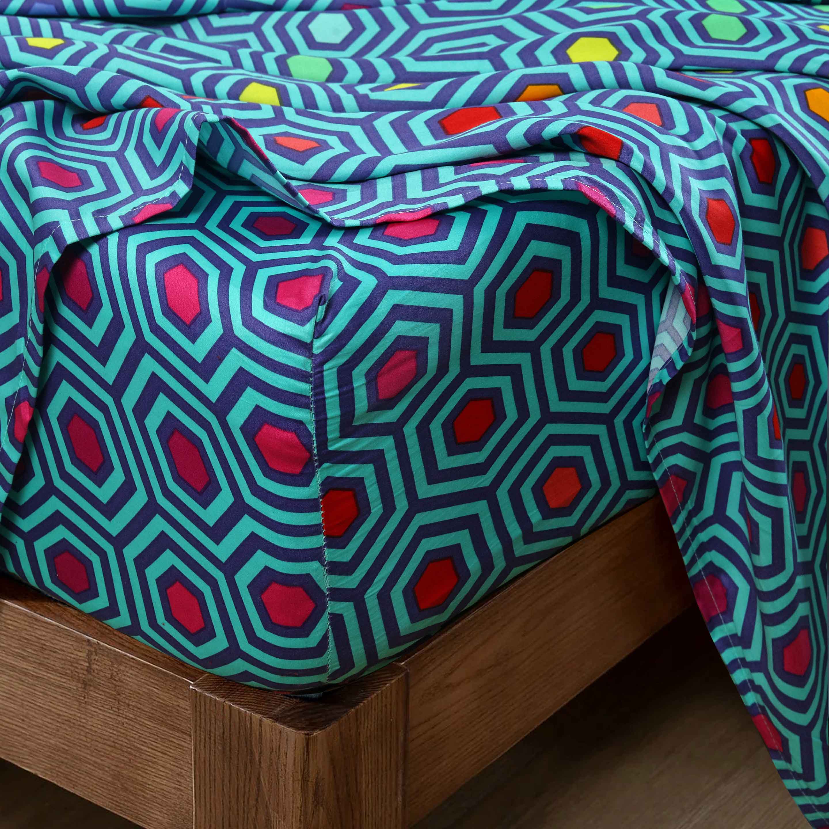 Luxury Printed Cotton Sateen Sheet Set