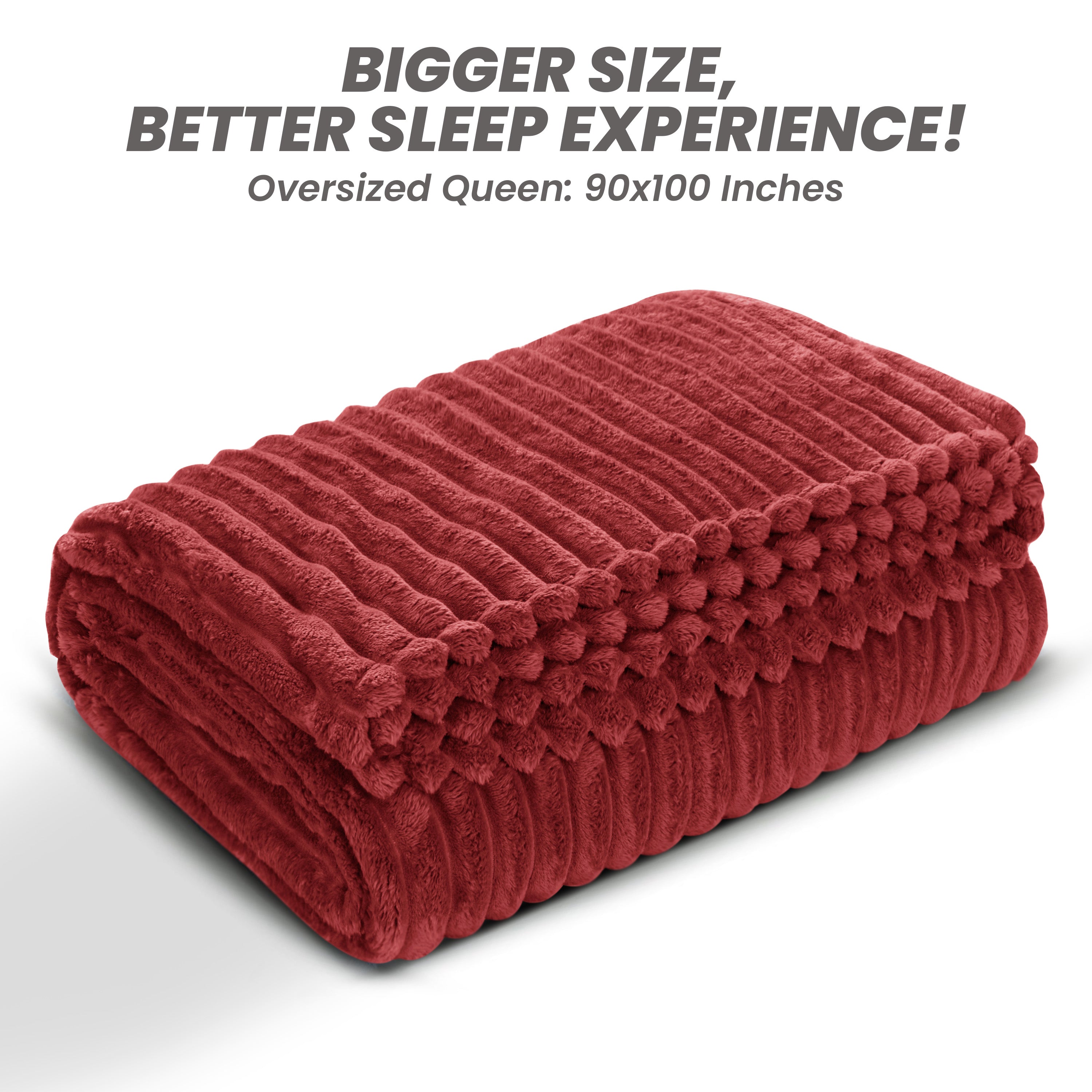 Striped Fleece Bed Blanket