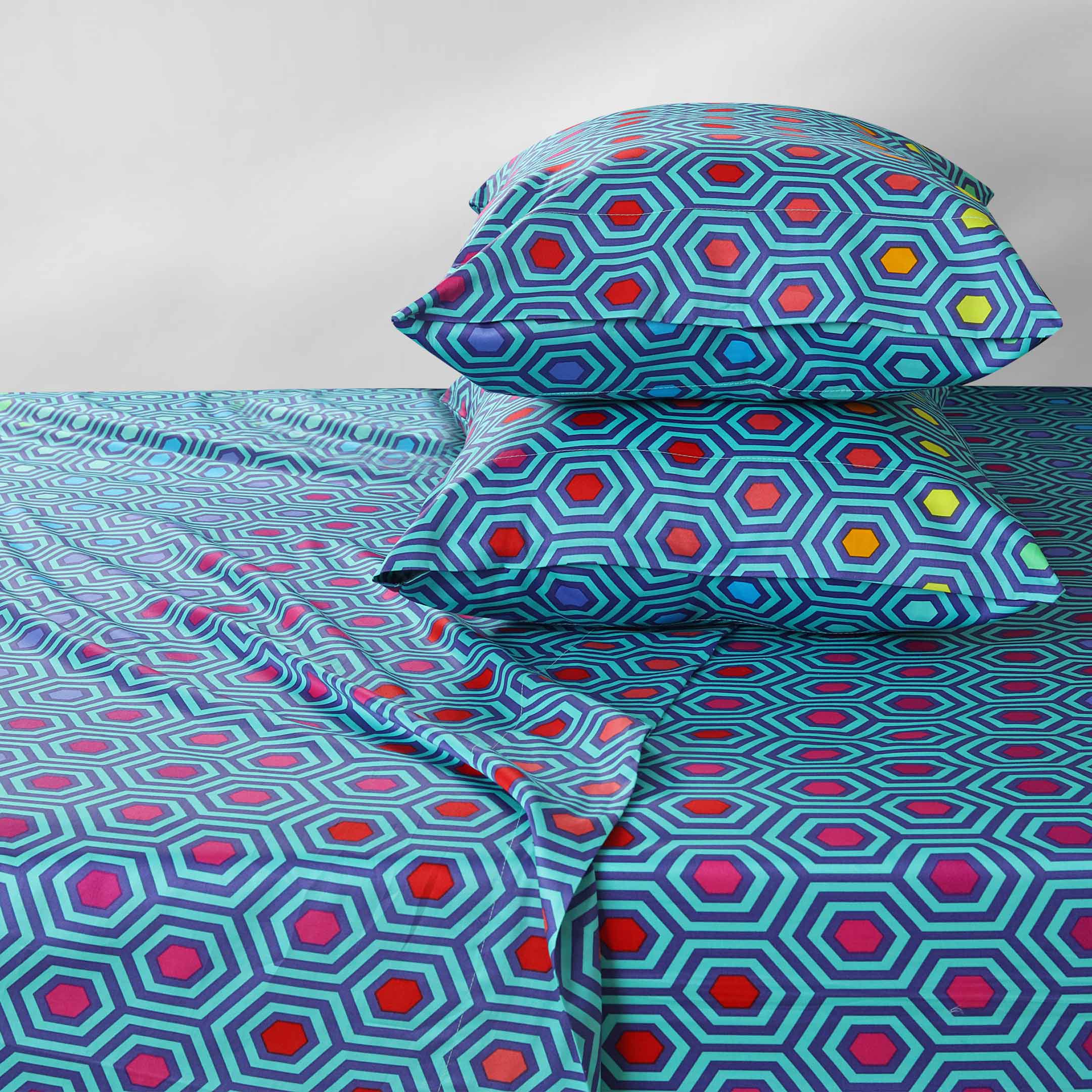 Luxury Printed Cotton Sateen Sheet Set