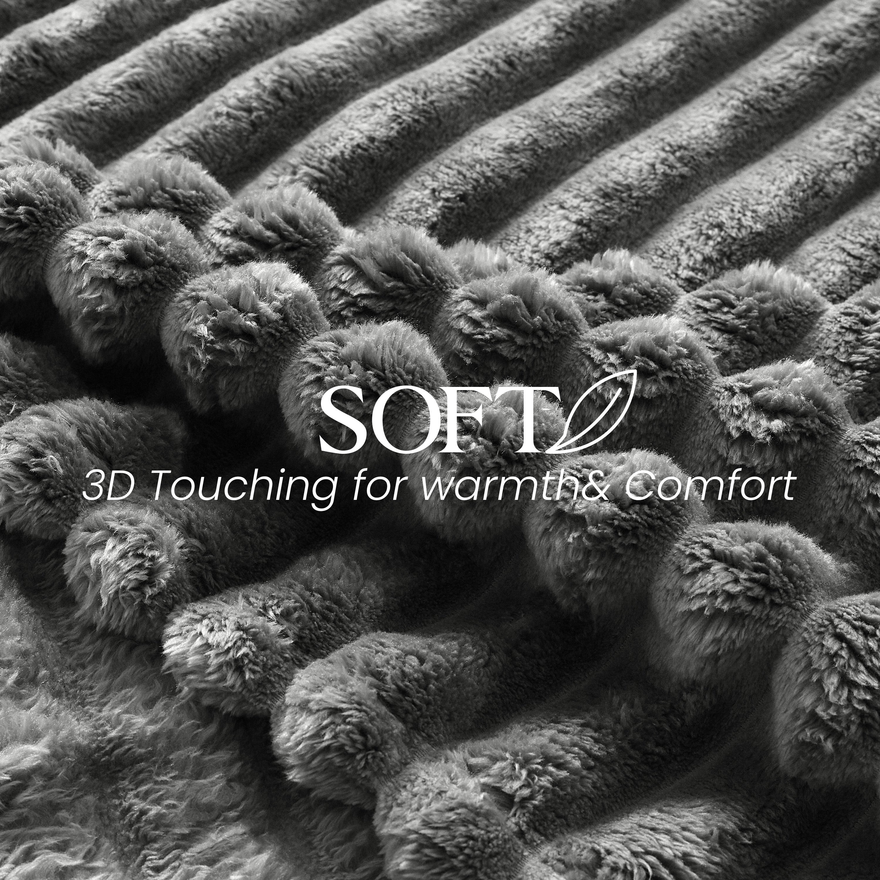 Striped Fleece Bed Blanket