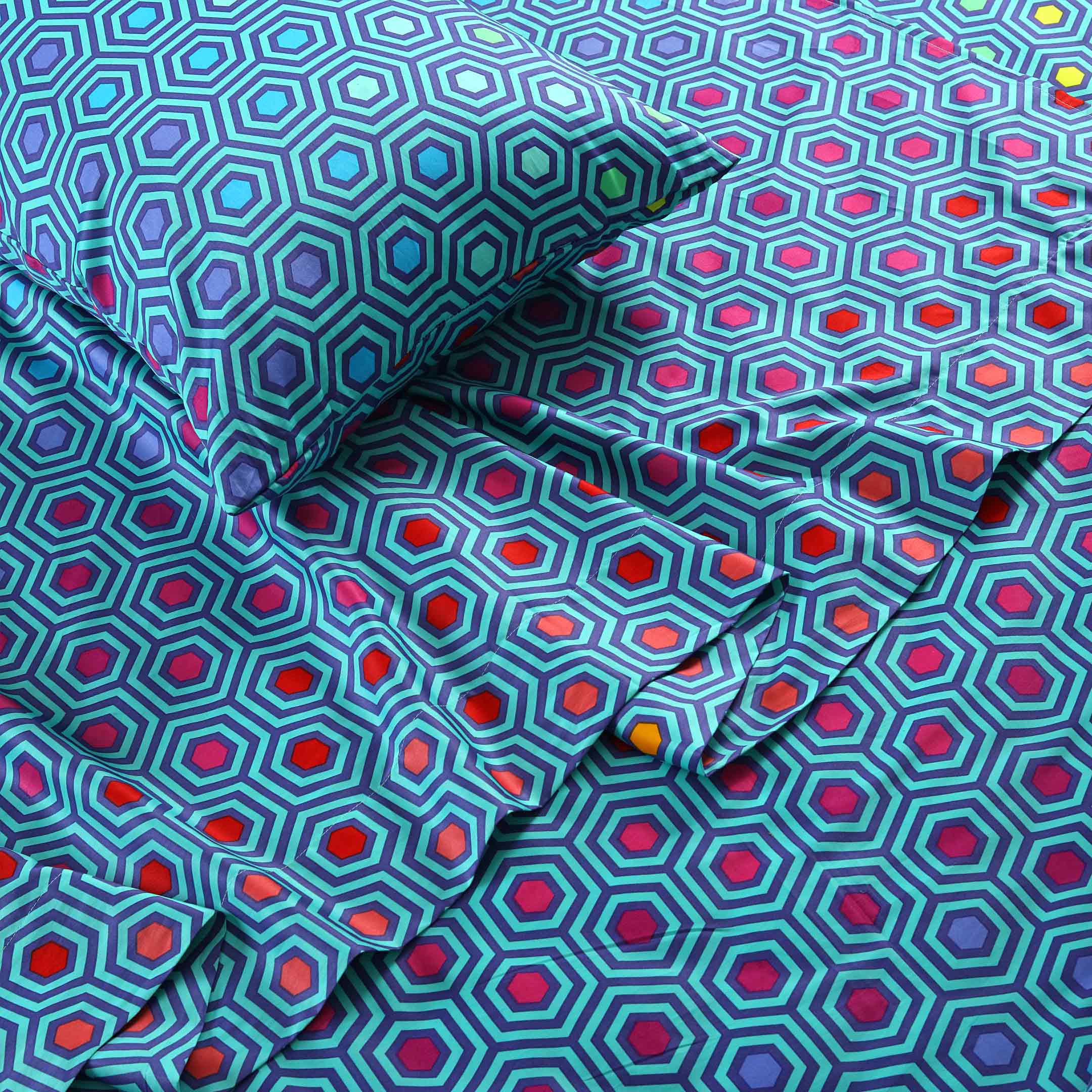 Luxury Printed Cotton Sateen Sheet Set