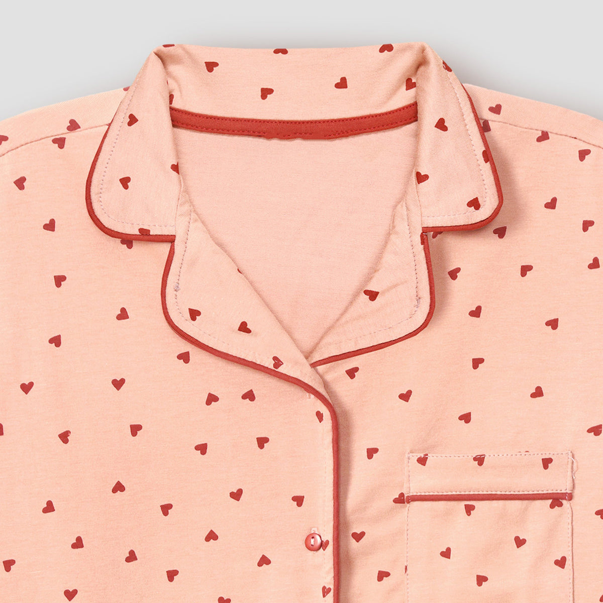 Red Heart Printed Loungewear-2pc Set