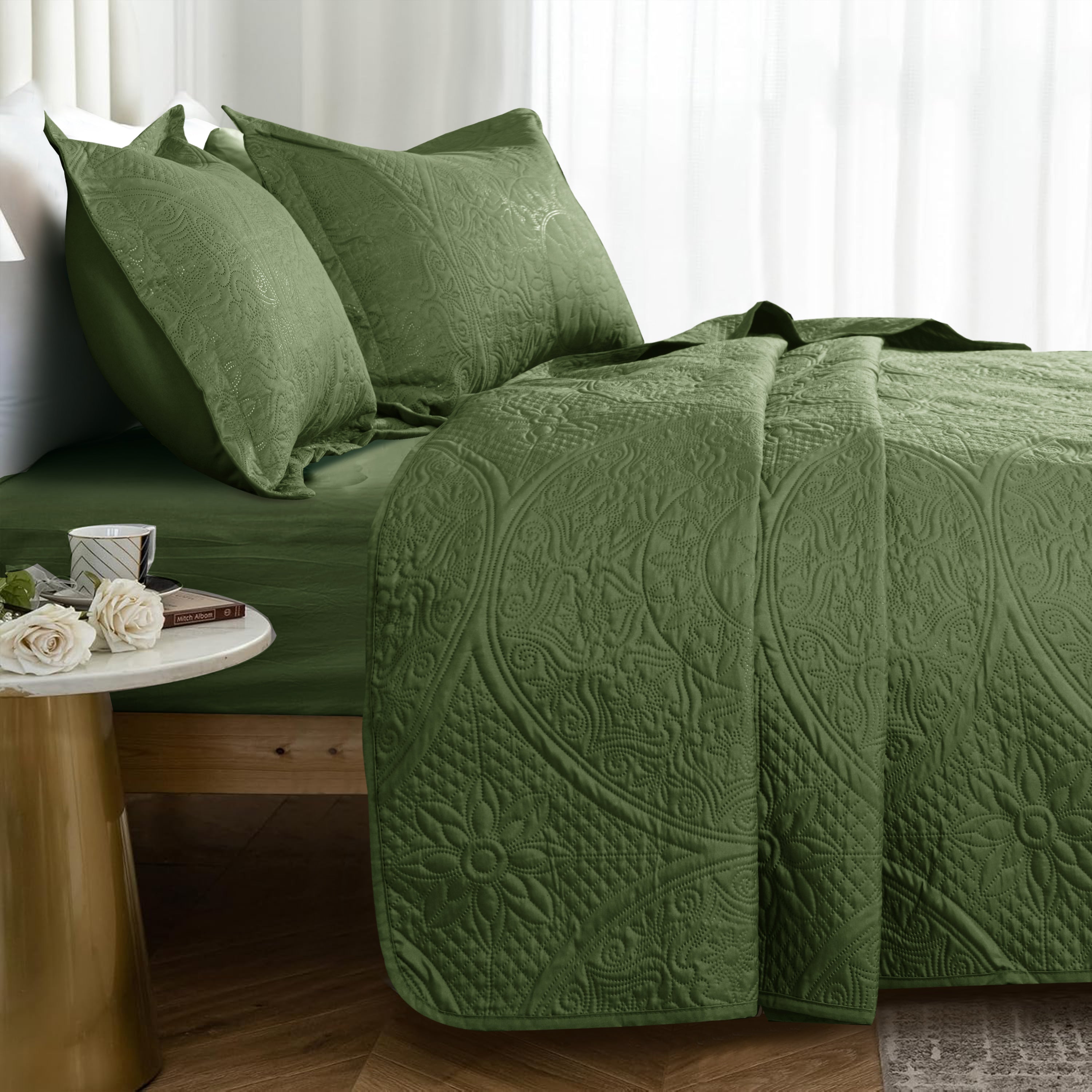 Quilt Bedding Set Floral Bedspread