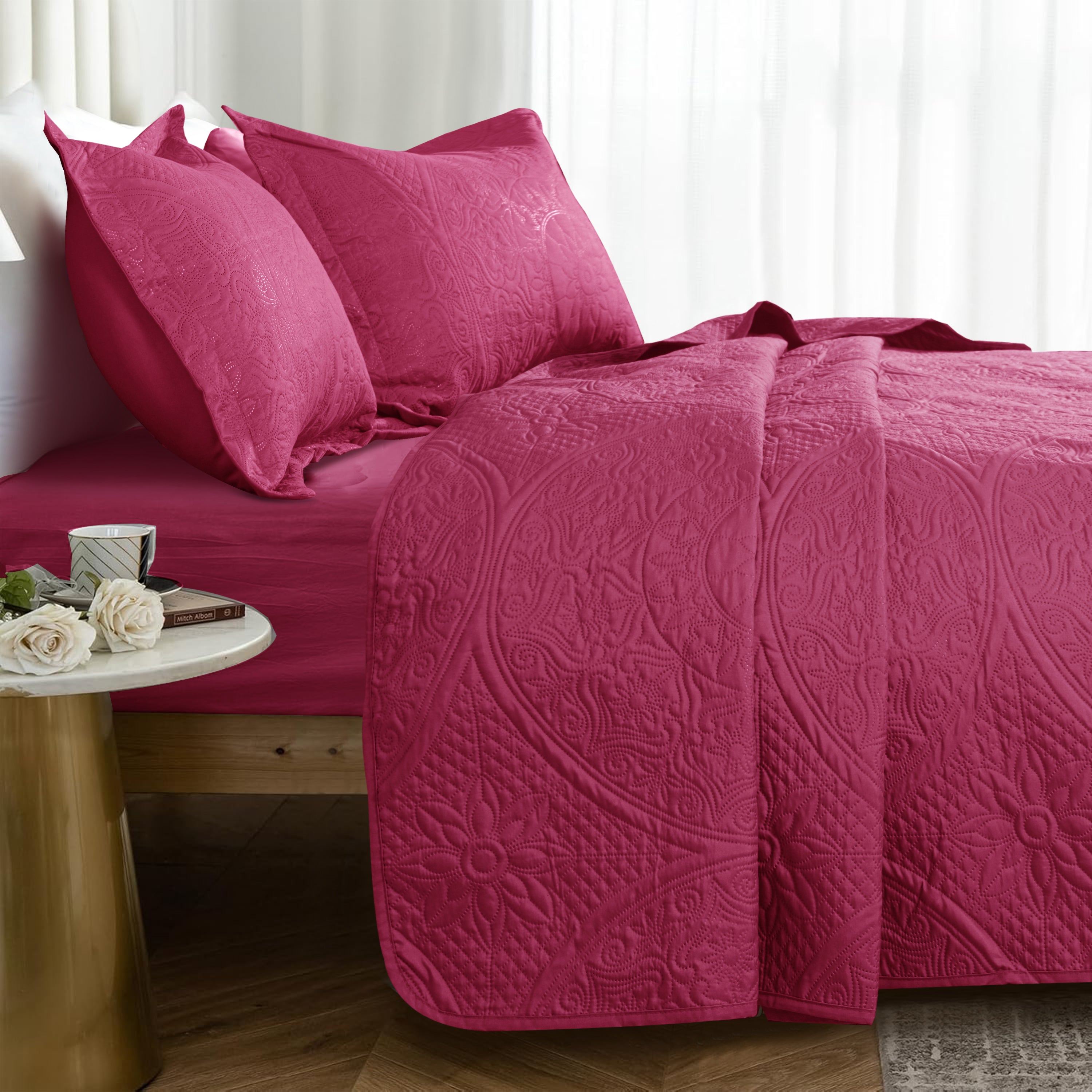 Quilt Bedding Set Floral Bedspread