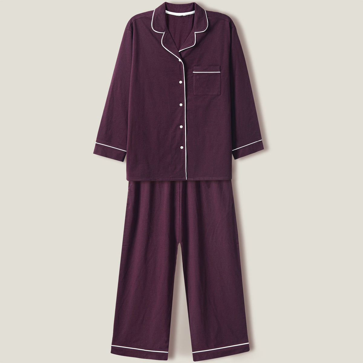 Solid Plum Lounge wear-2pc set