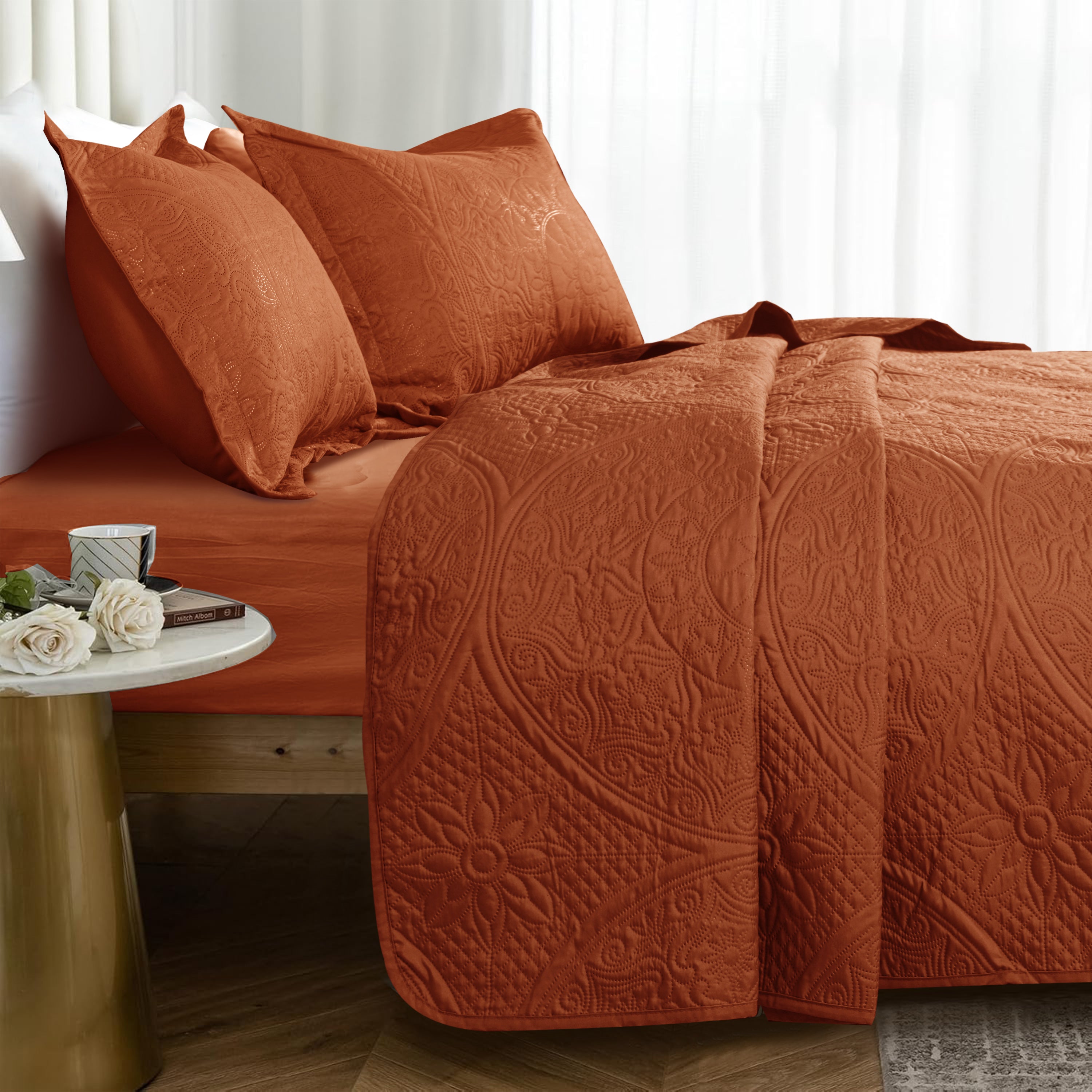 Quilt Bedding Set Floral Bedspread
