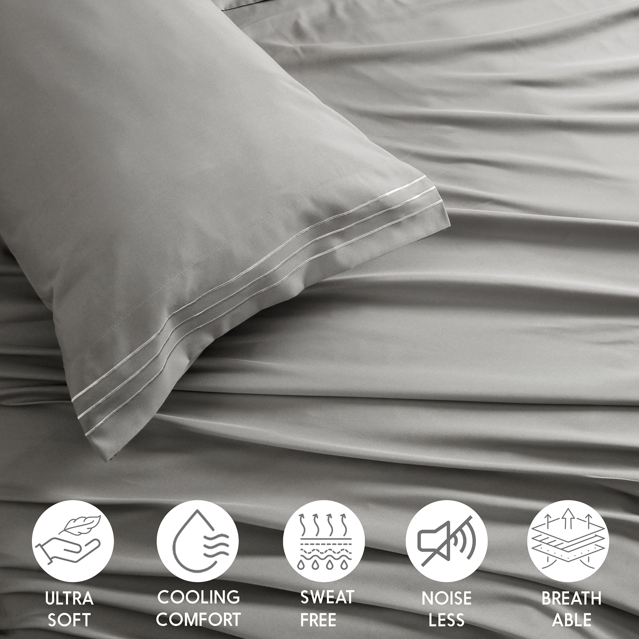 6 Piece Microfiber Sheet Set for All Seasons