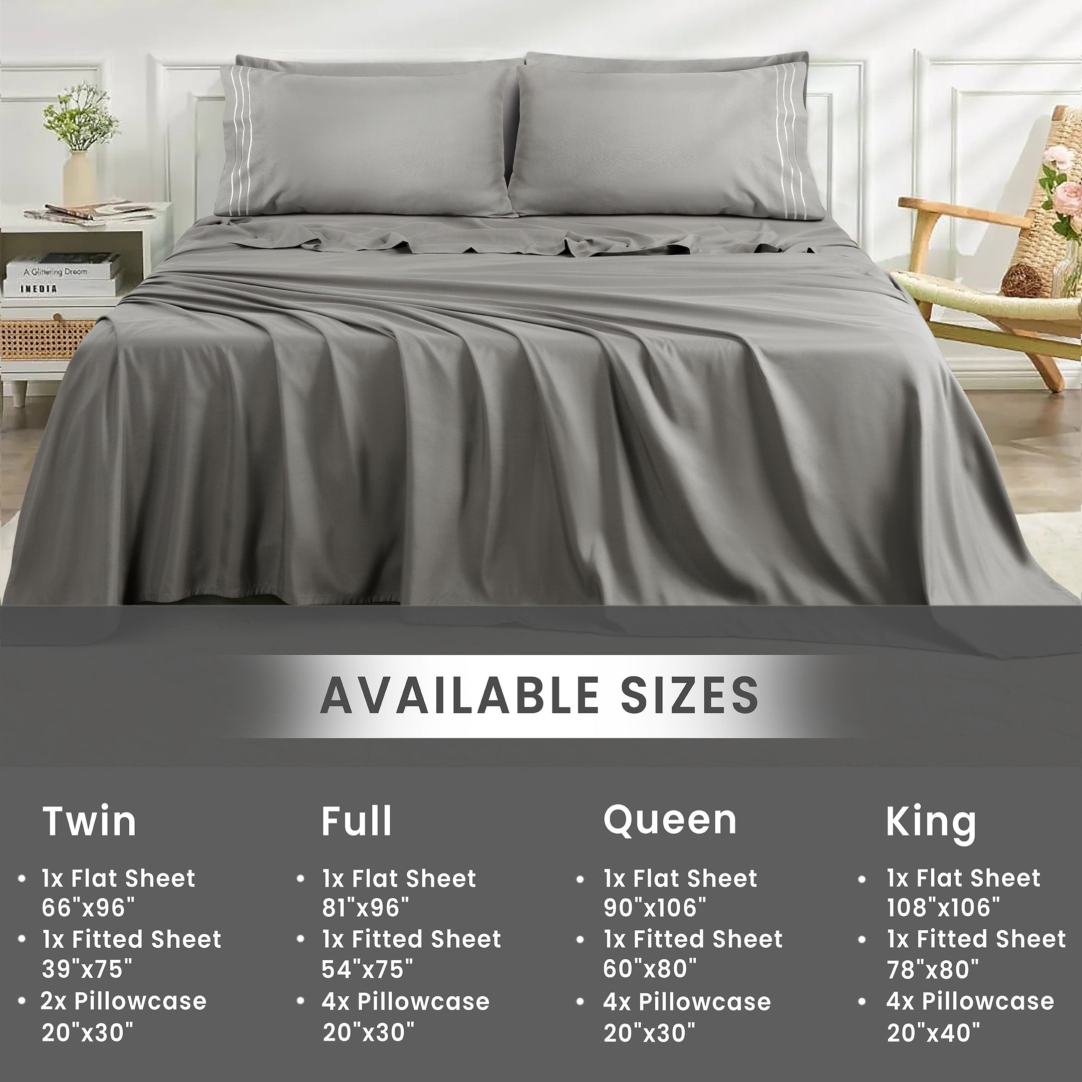 6 Piece Microfiber Sheet Set for All Seasons
