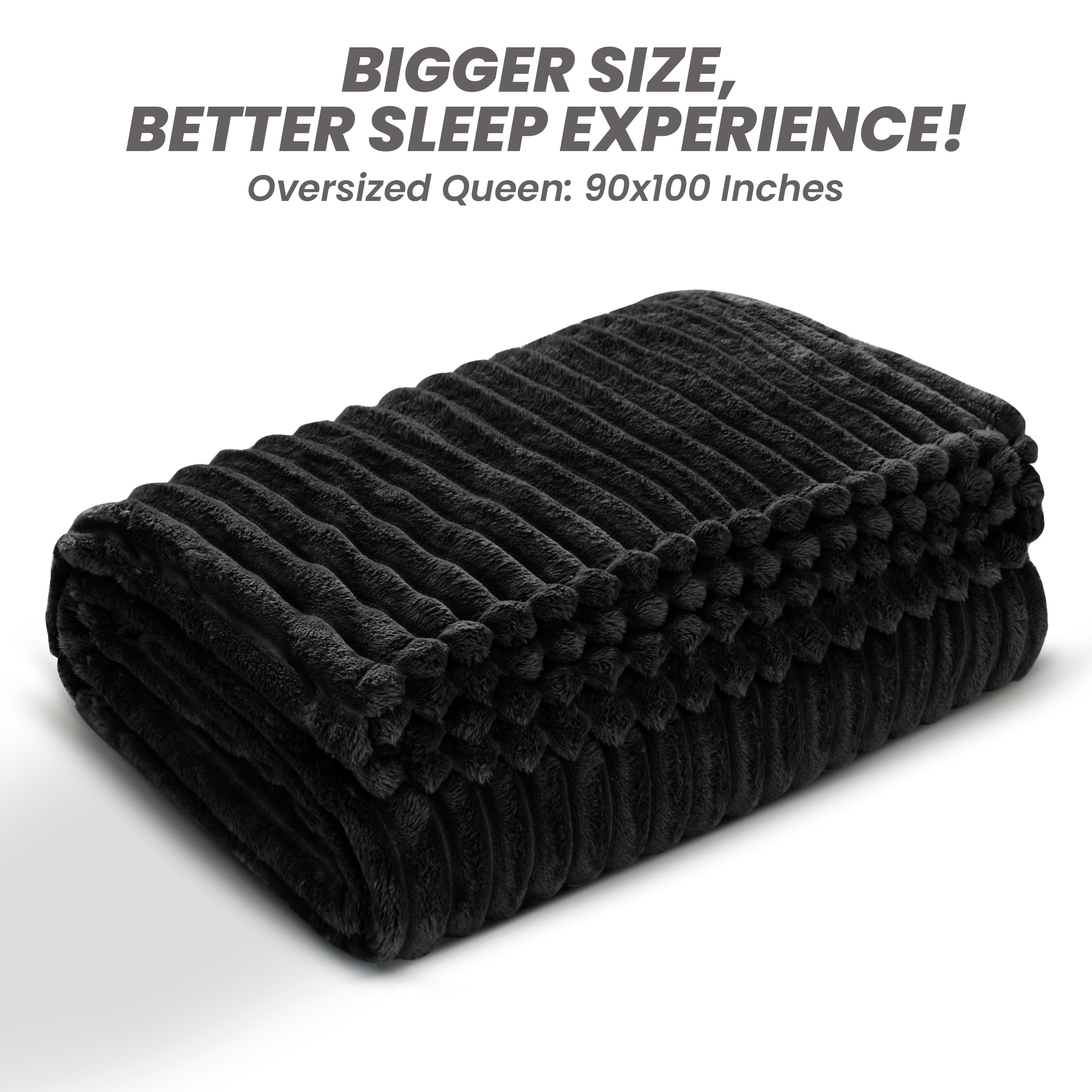 Striped Fleece Bed Blanket