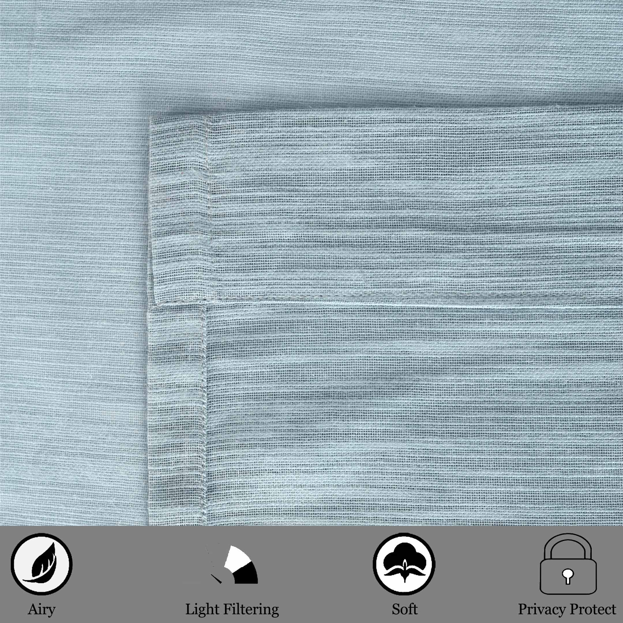 Light Weight 100% cotton Sheer Curtain Ether Single Panel