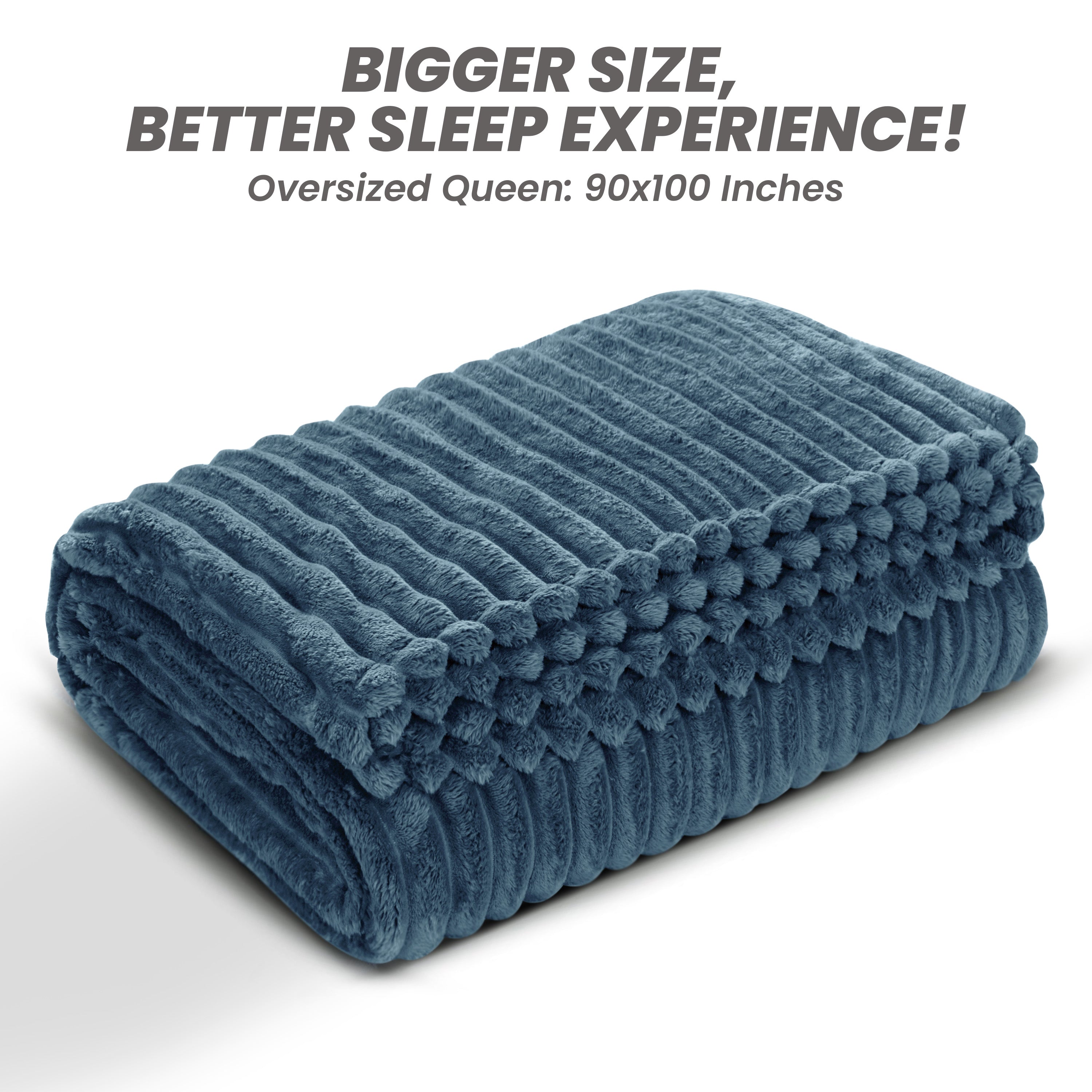 Striped Fleece Bed Blanket