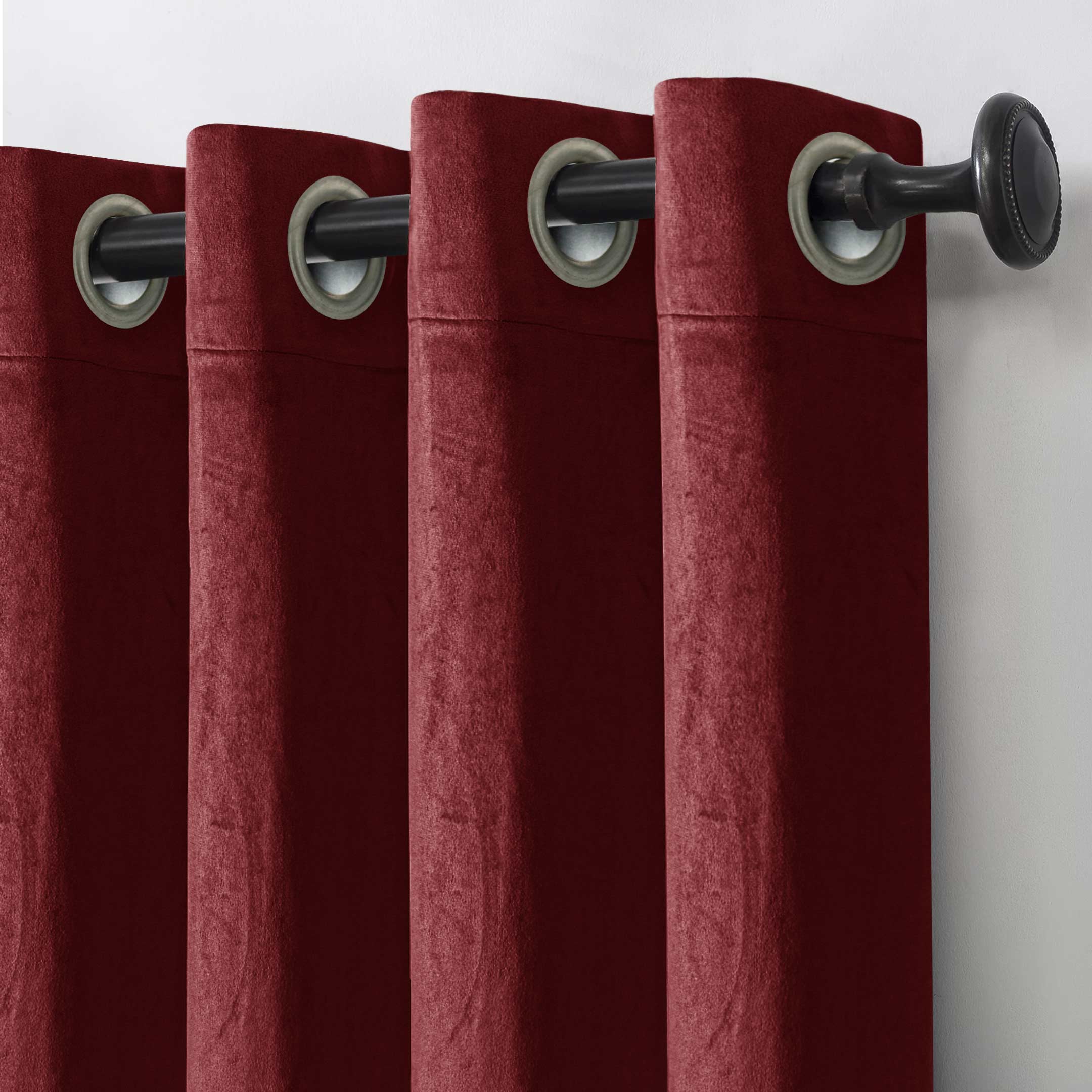 Elegant Grommets Velvet Window Panels