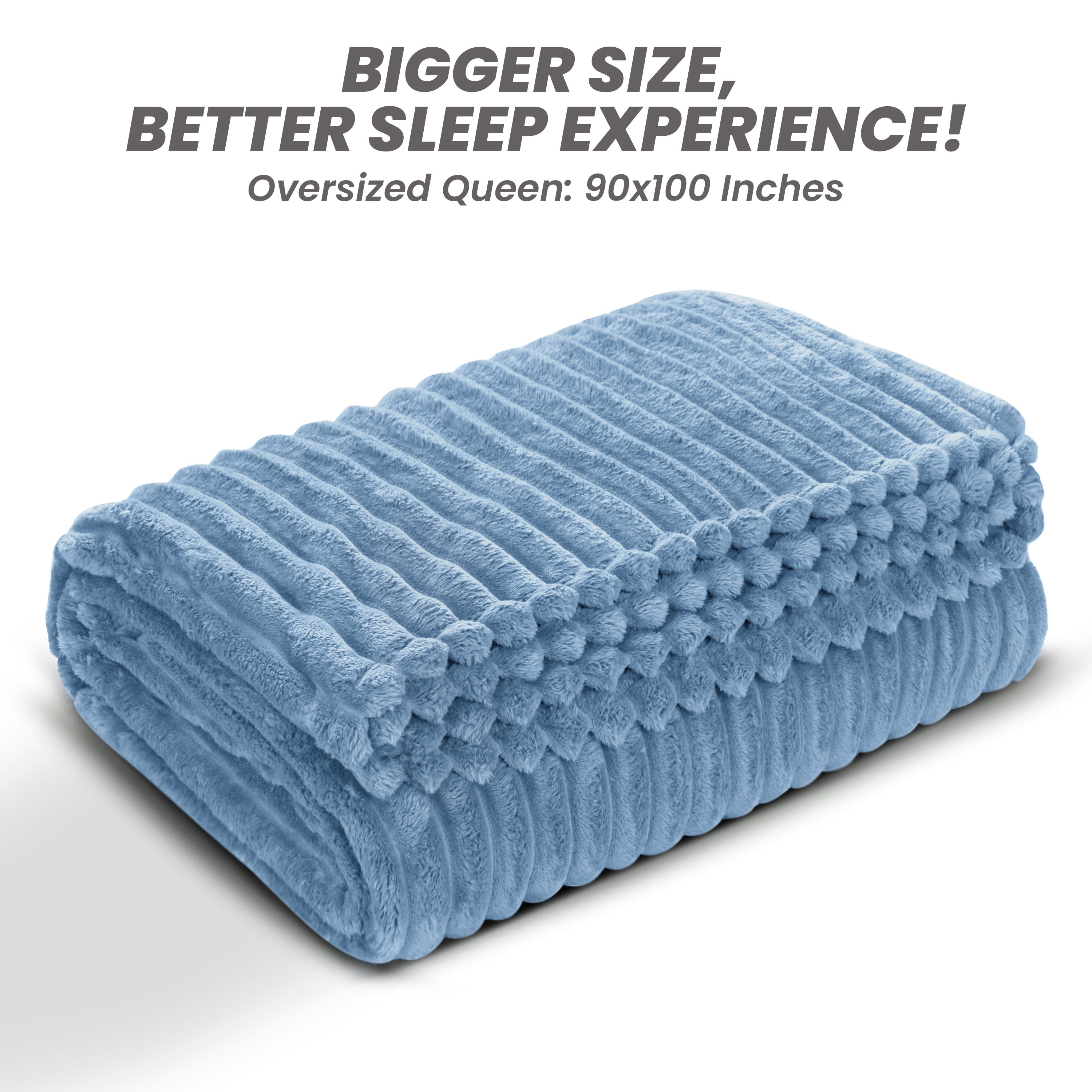 Striped Fleece Bed Blanket