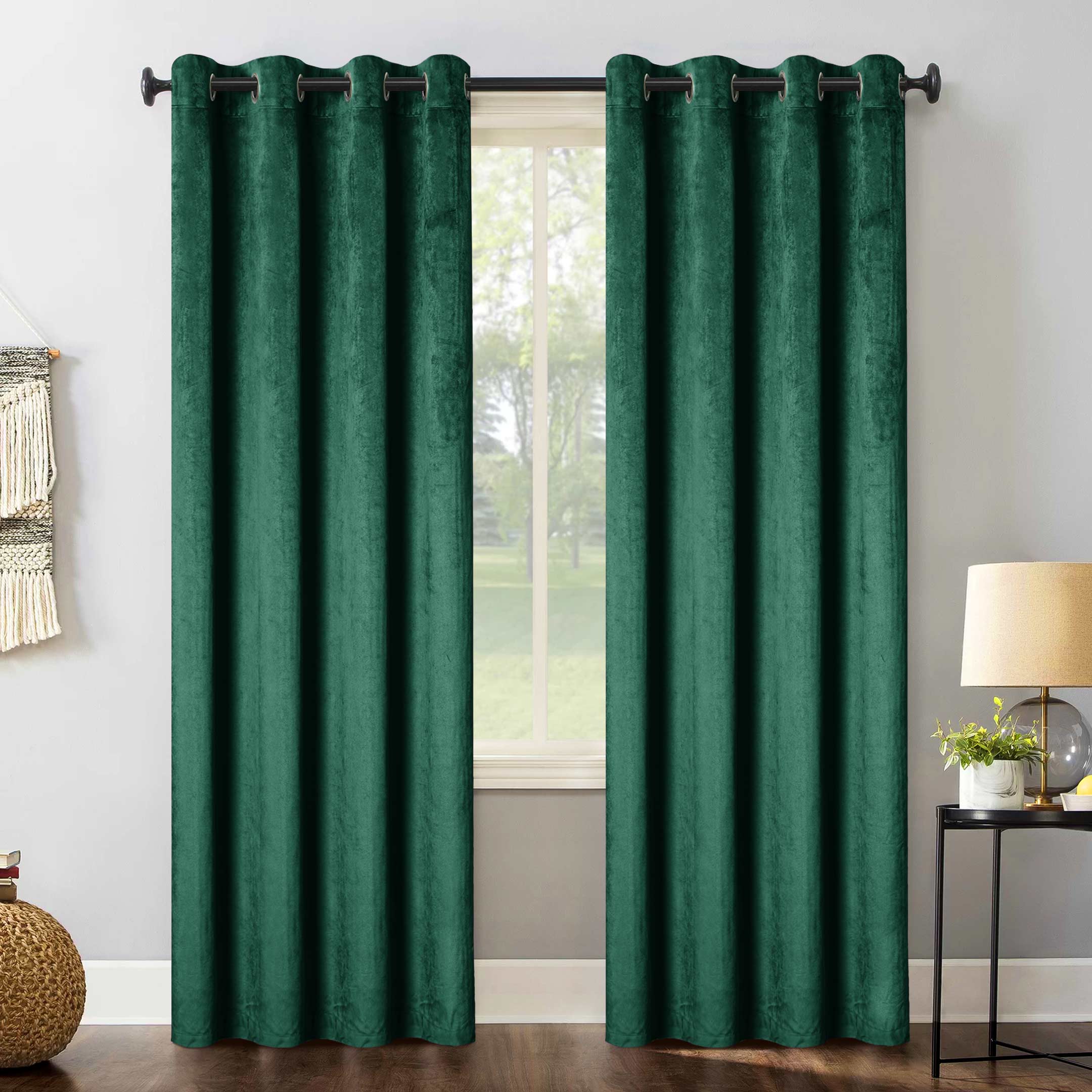 Elegant Grommets Velvet Window Panels