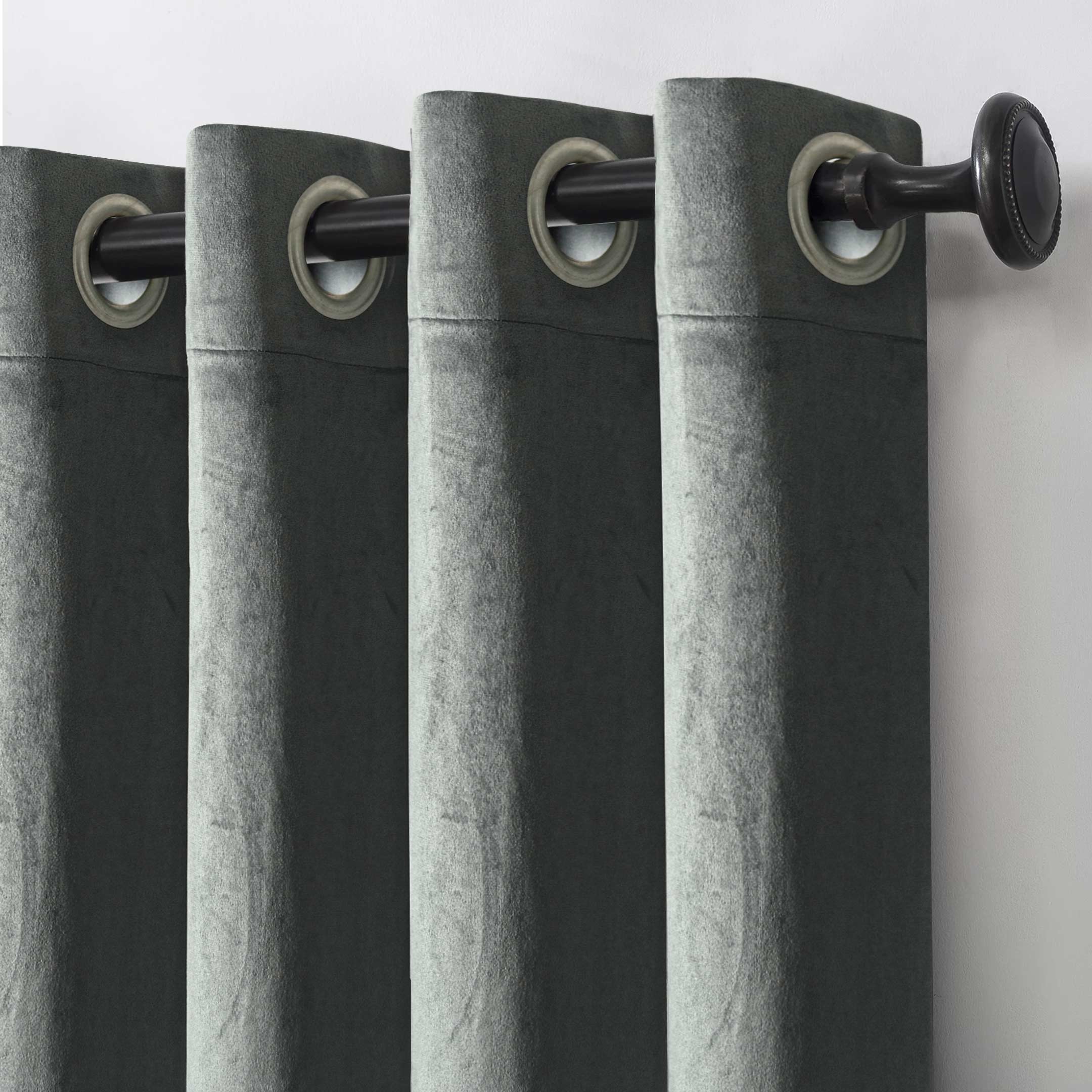 Elegant Grommets Velvet Window Panels