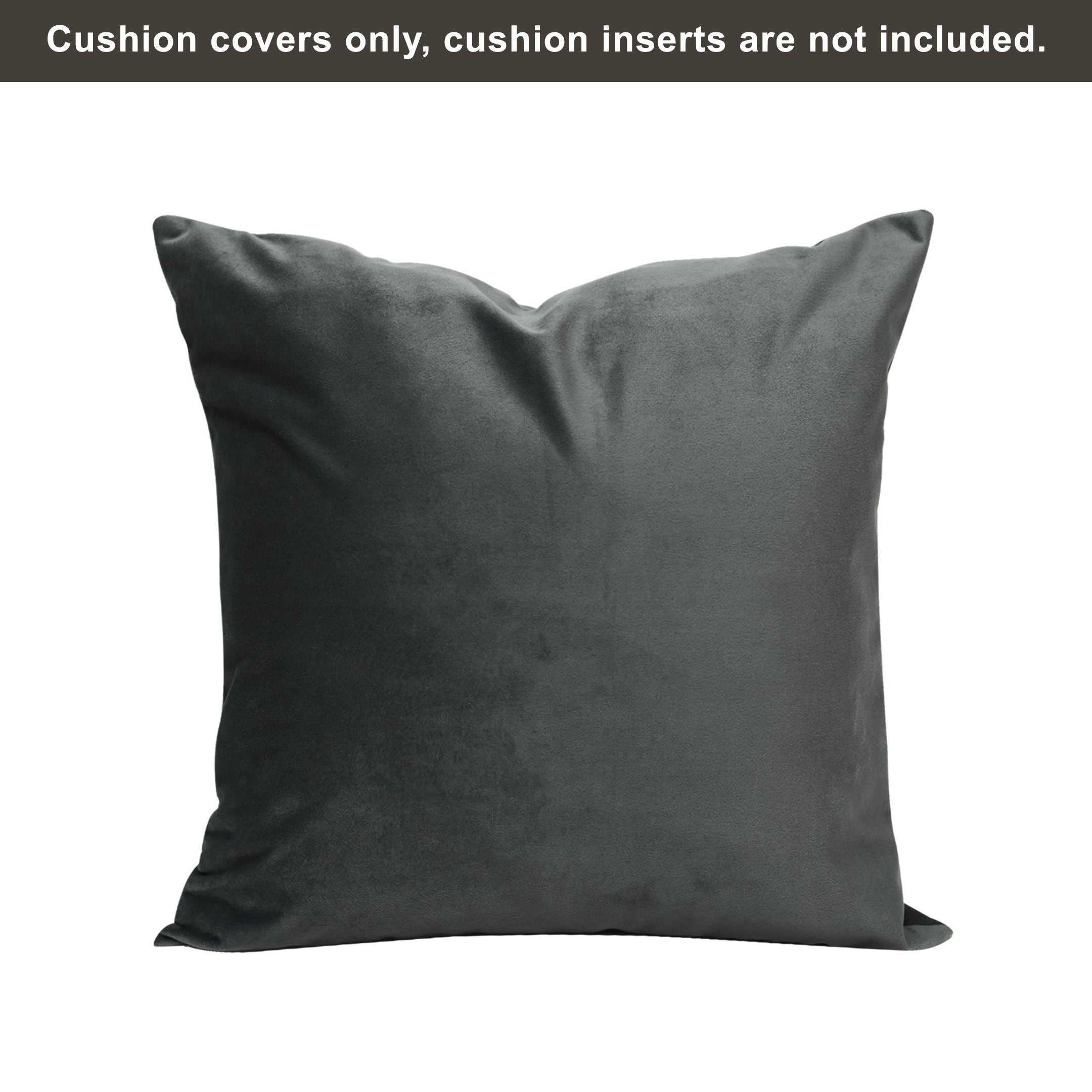 Luxurious Velvet Cushion Cover Rich Grey