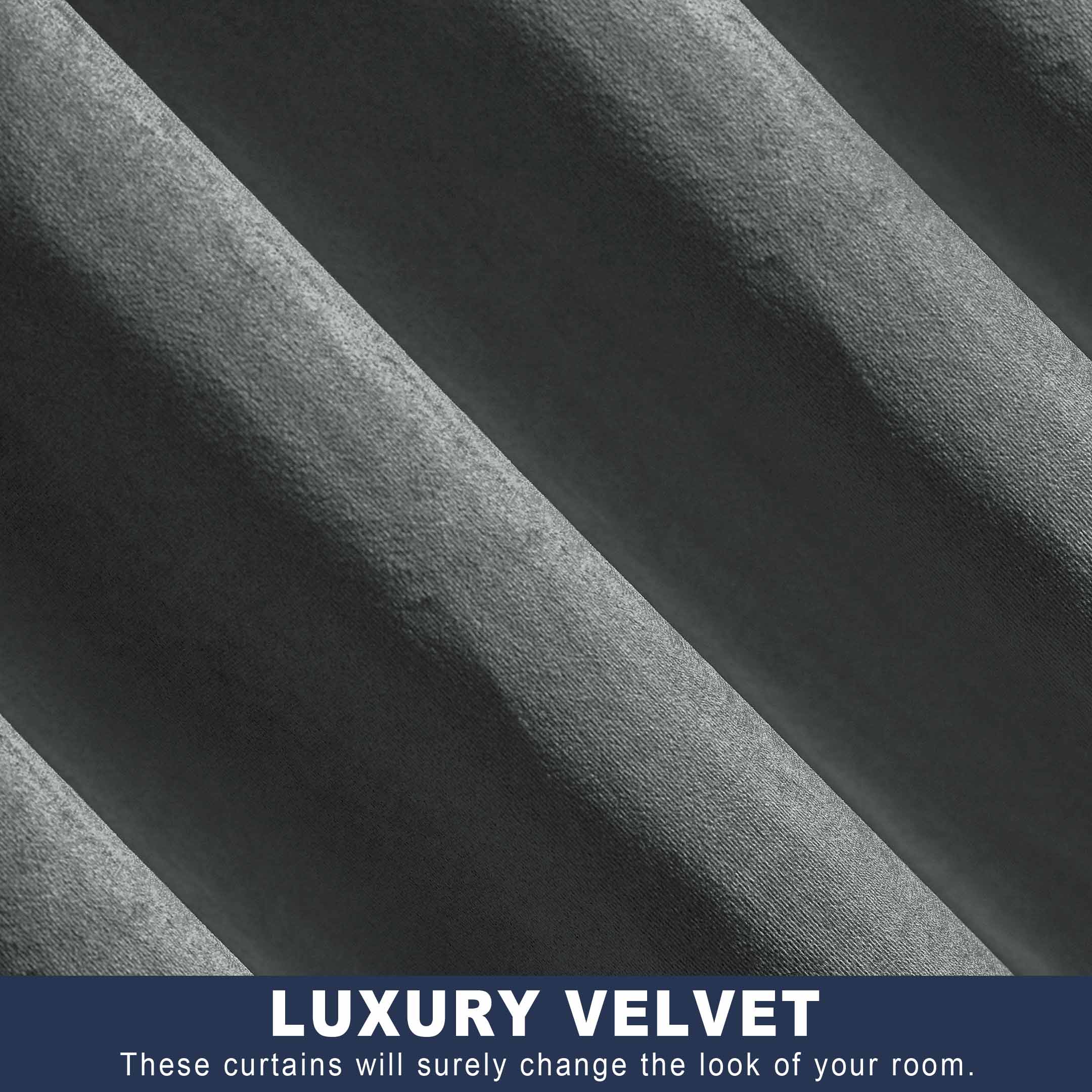 Elegant Grommets Velvet Window Panels