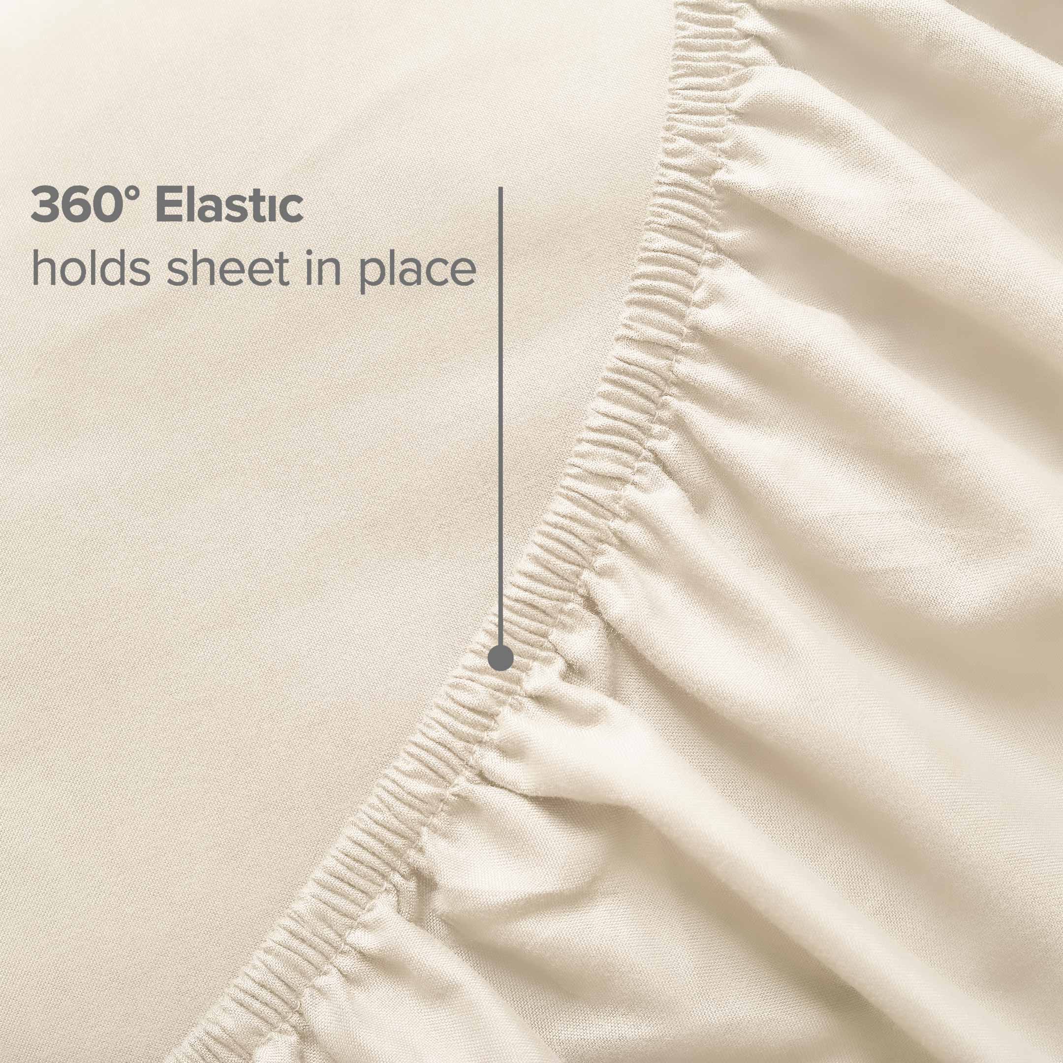 Plain Microfiber Sheet Set Cream