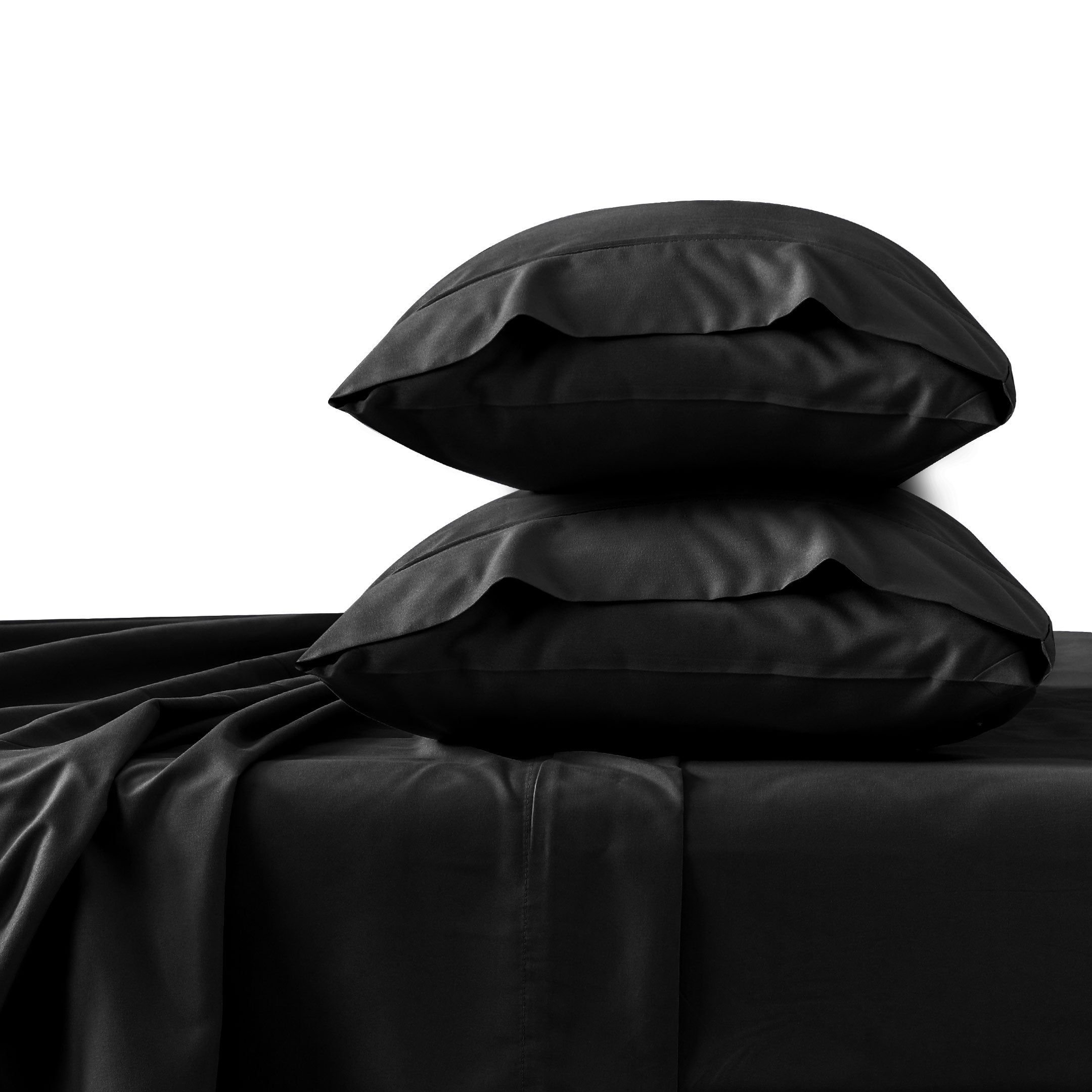 Plain Microfiber Sheet Set Black