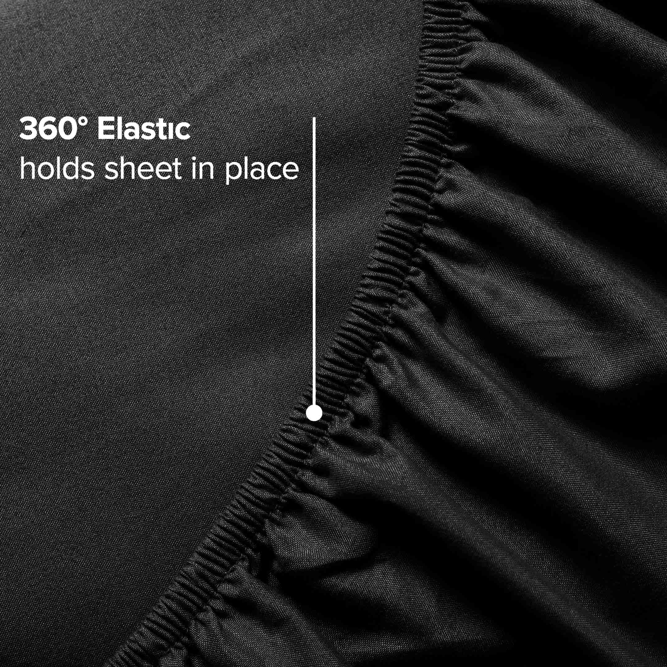 Plain Microfiber Sheet Set Black