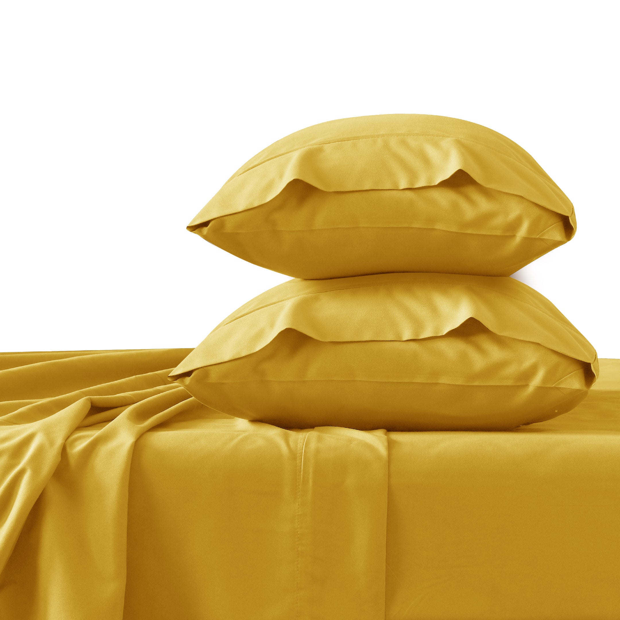 Plain Microfiber Sheet Set Ocher