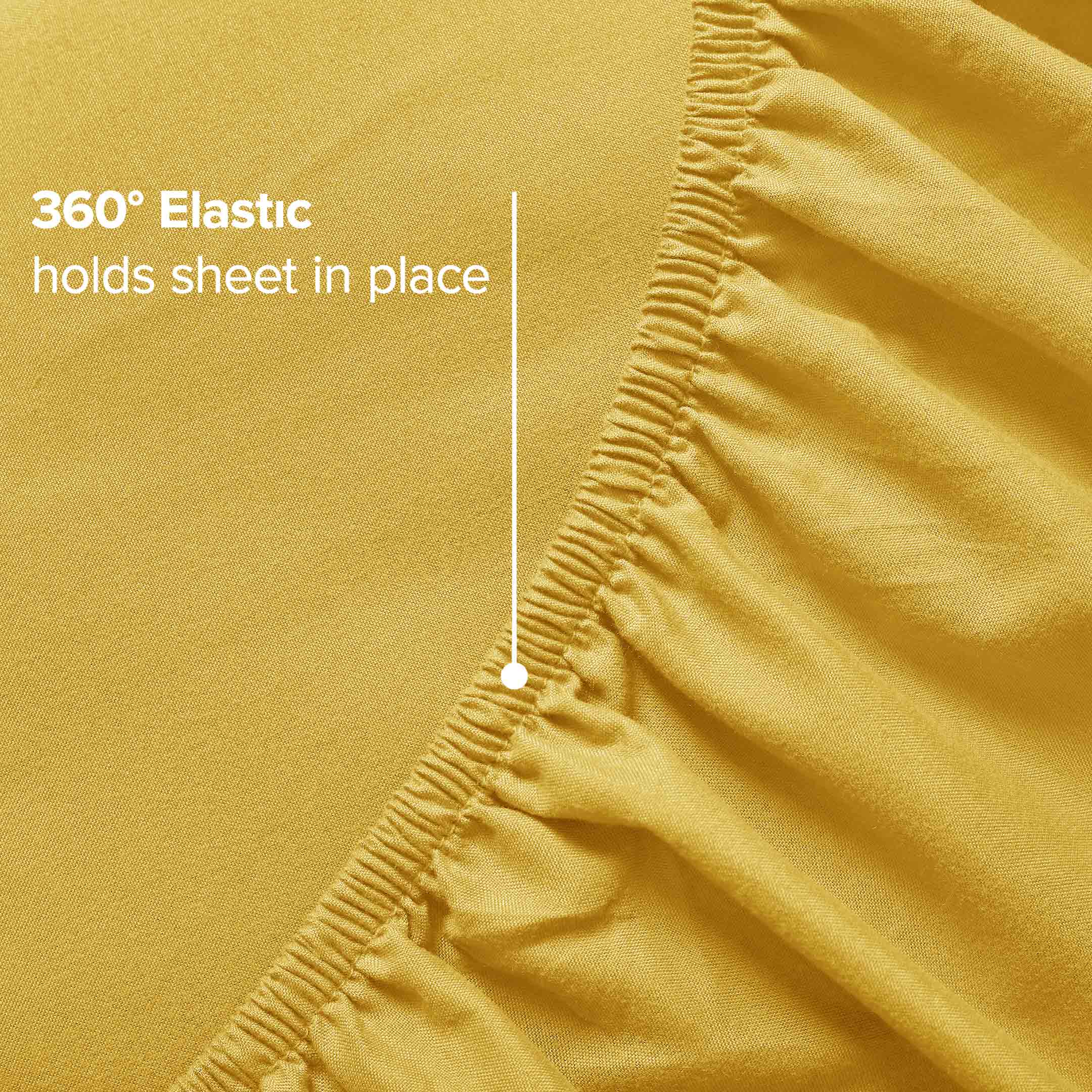 Plain Microfiber Sheet Set Ocher