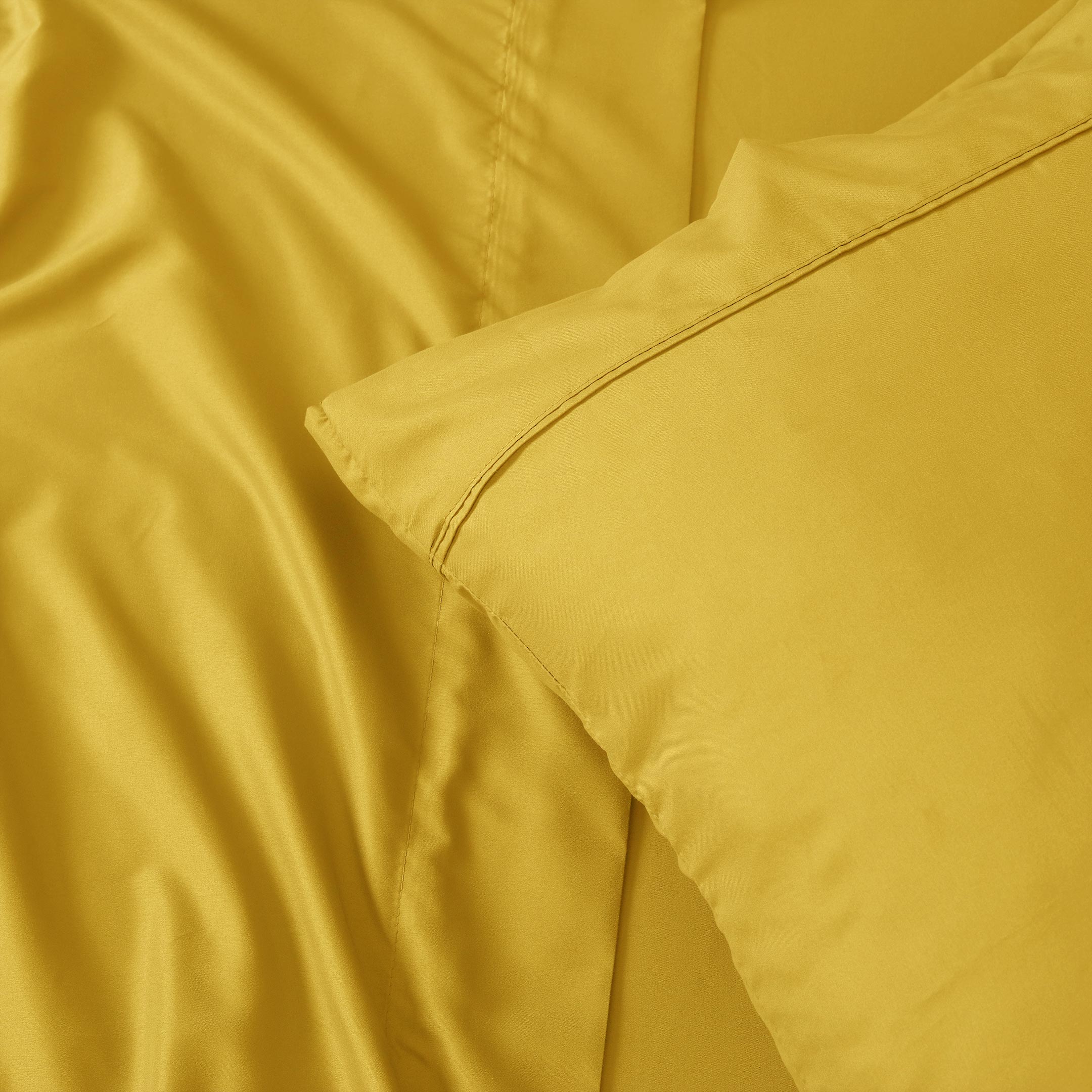 Plain Microfiber Sheet Set Ocher