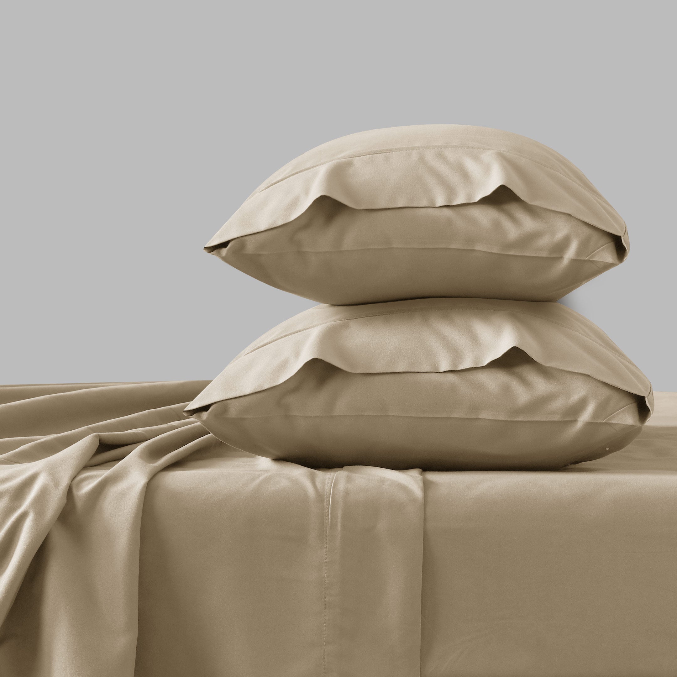 Plain Microfiber Sheet Set Beige