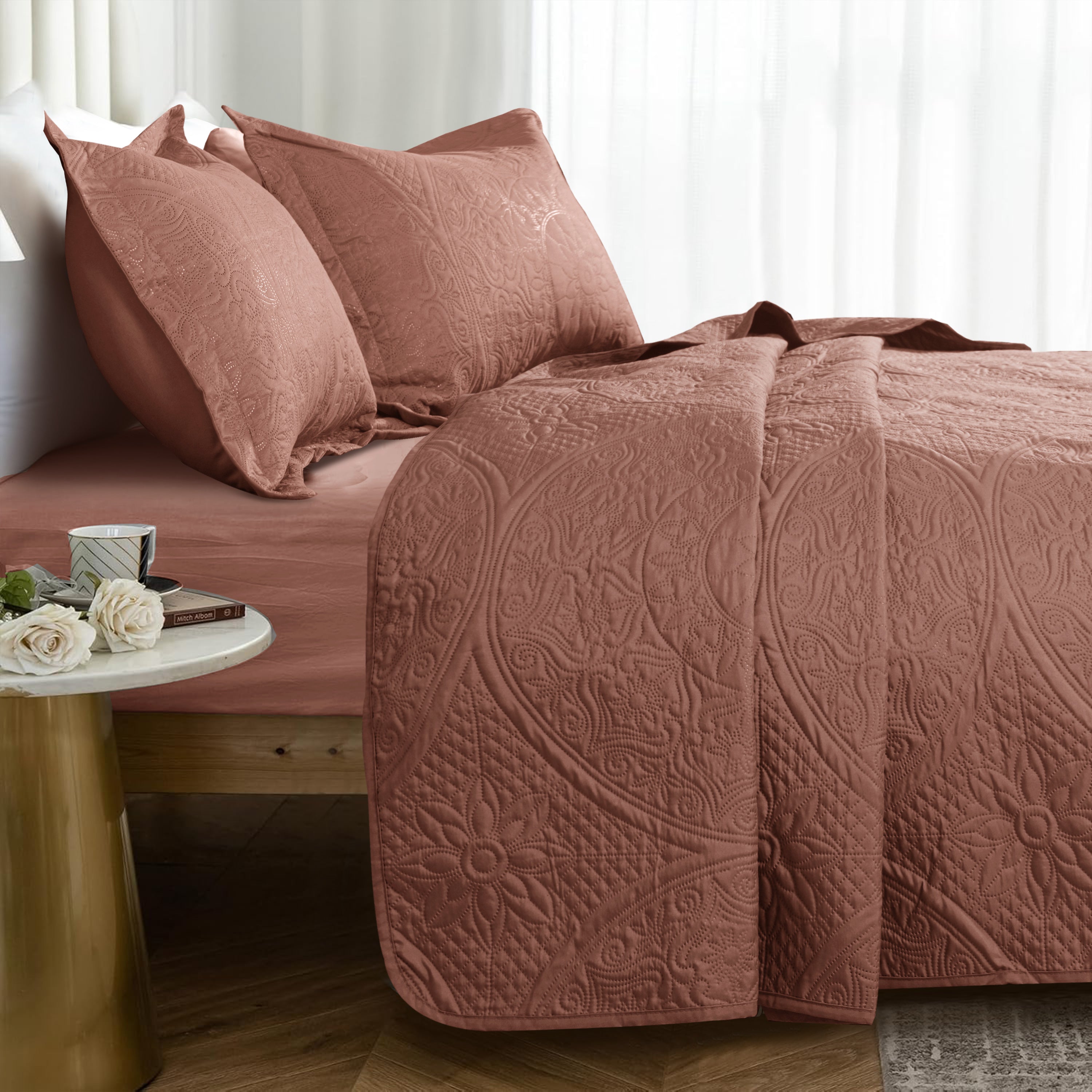 Quilt Bedding Set Floral Bedspread