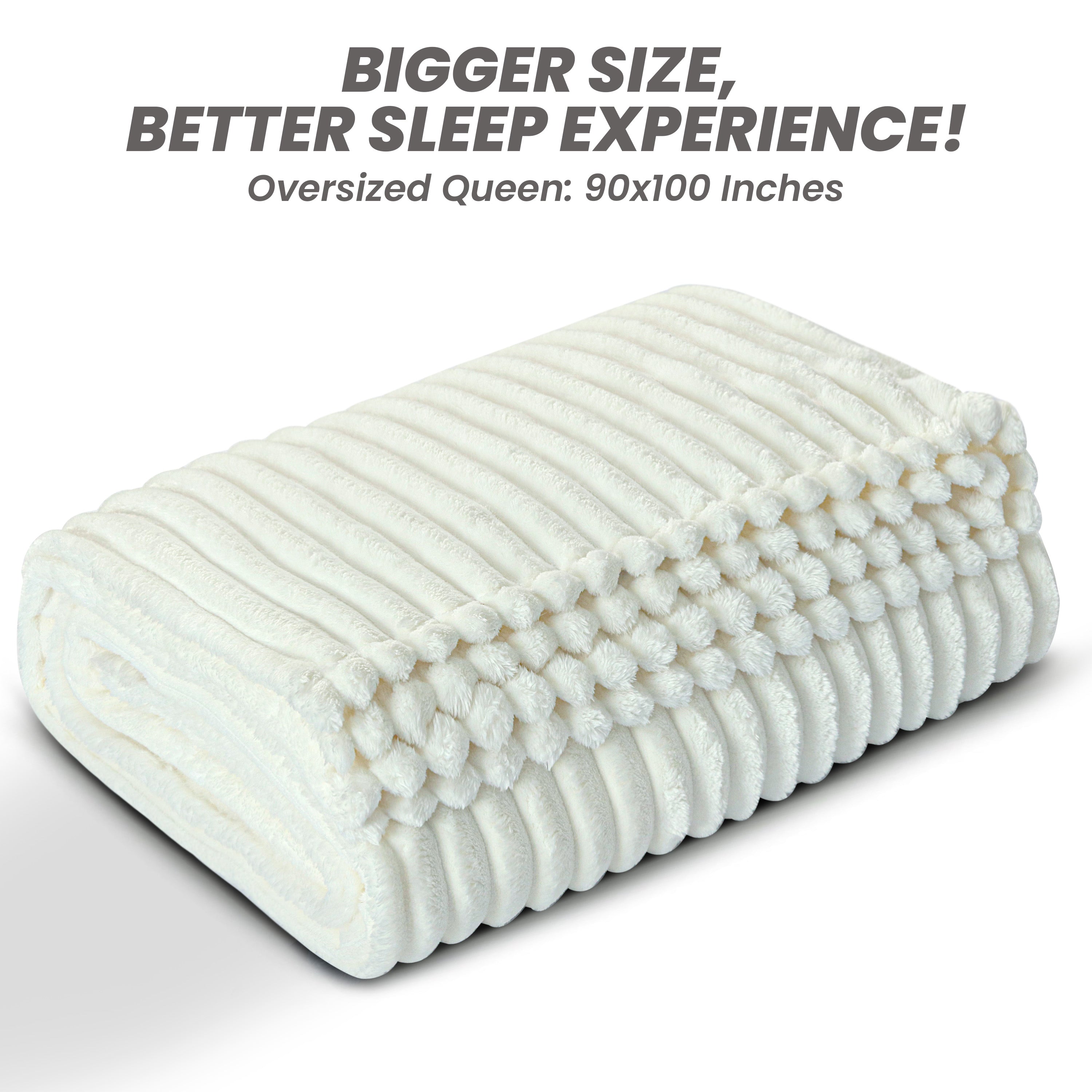 Striped Fleece Bed Blanket