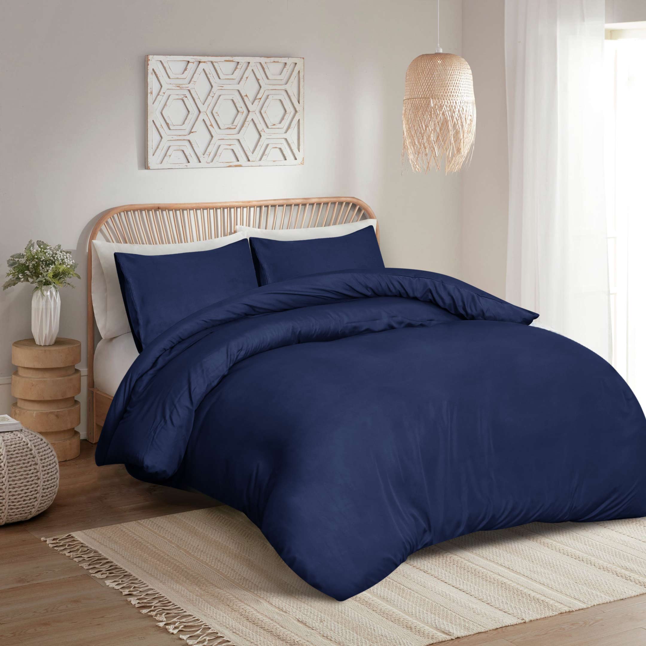 Premium Quality Duvet Cover Set Navy