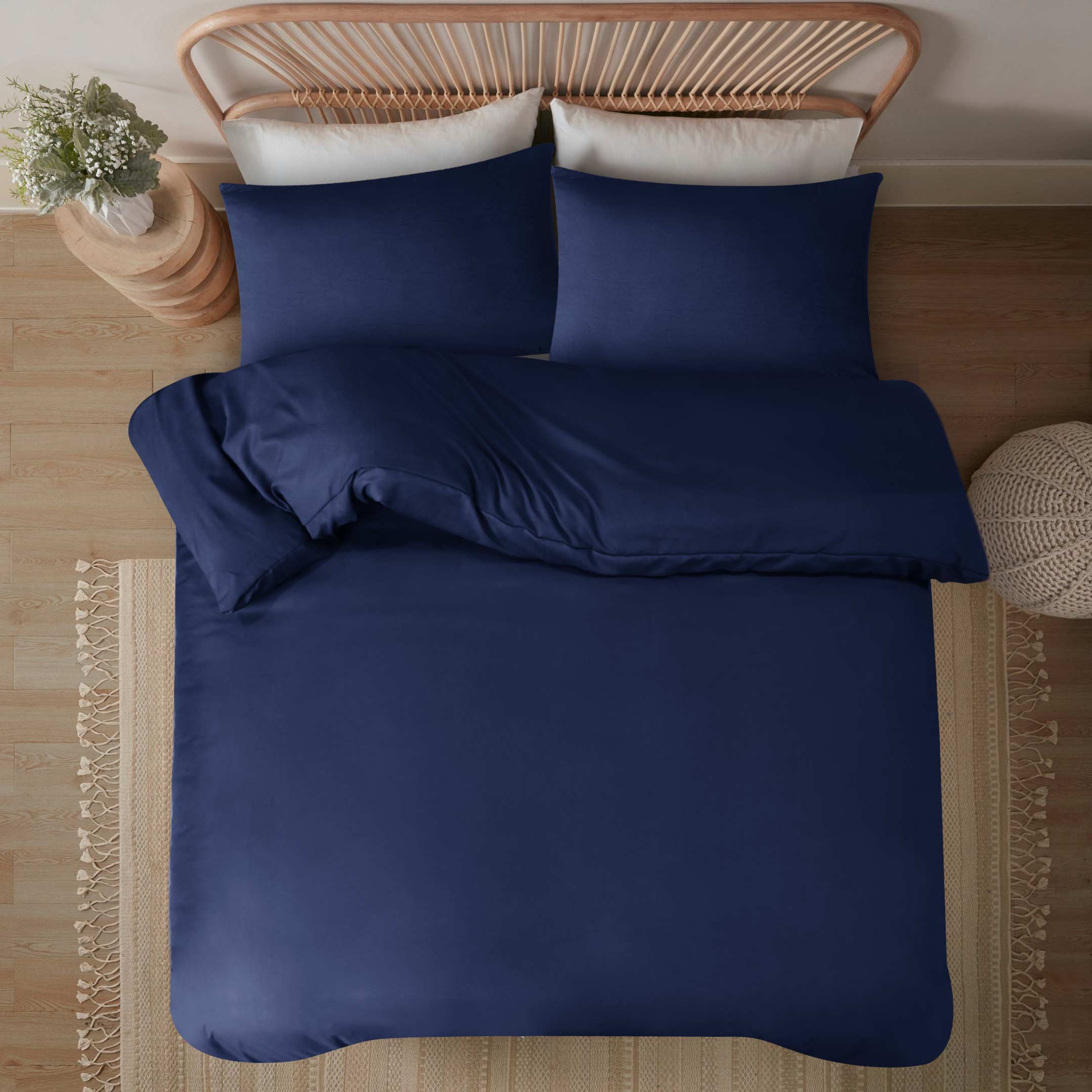 Premium Quality Duvet Cover Set Navy