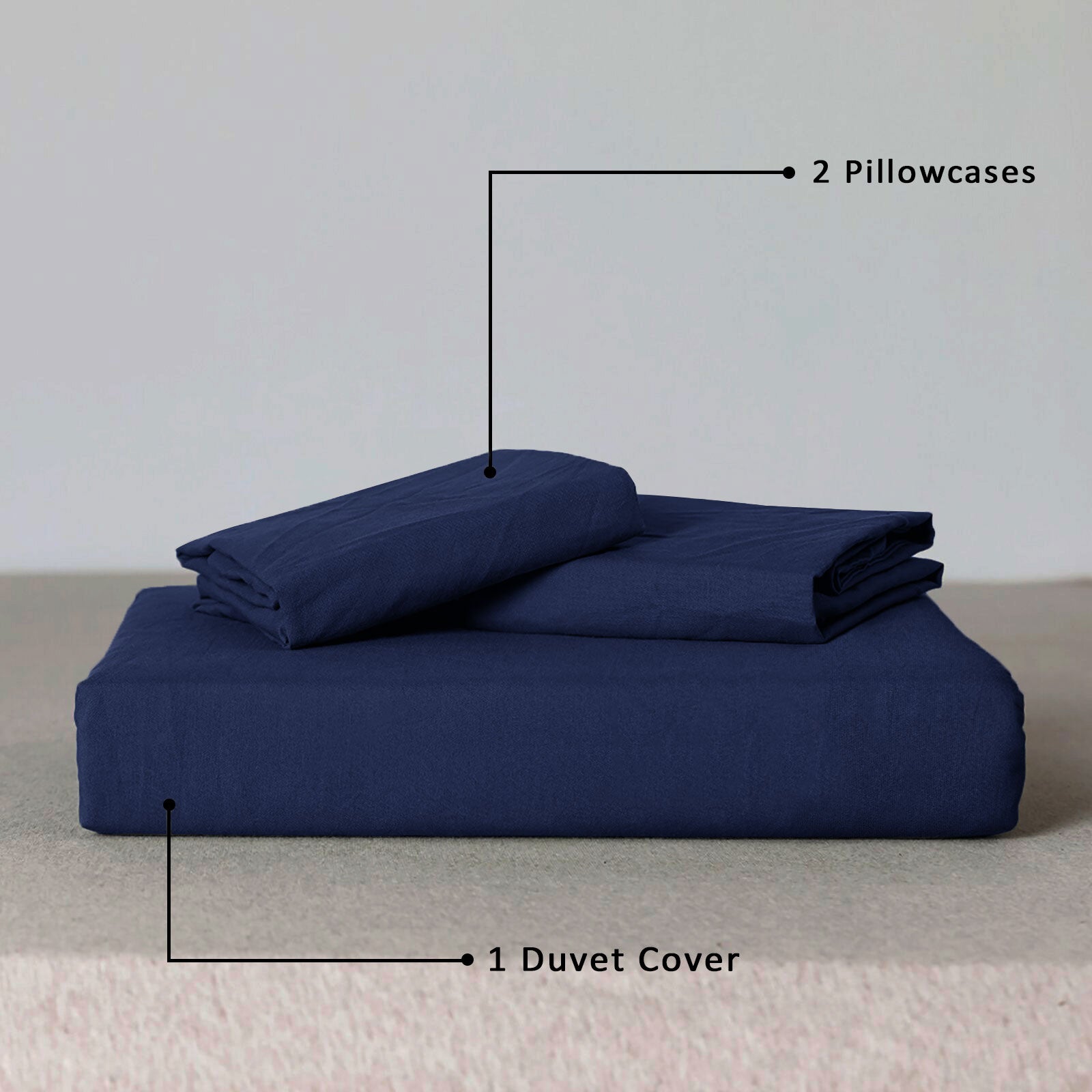 Premium Quality Duvet Cover Set Navy