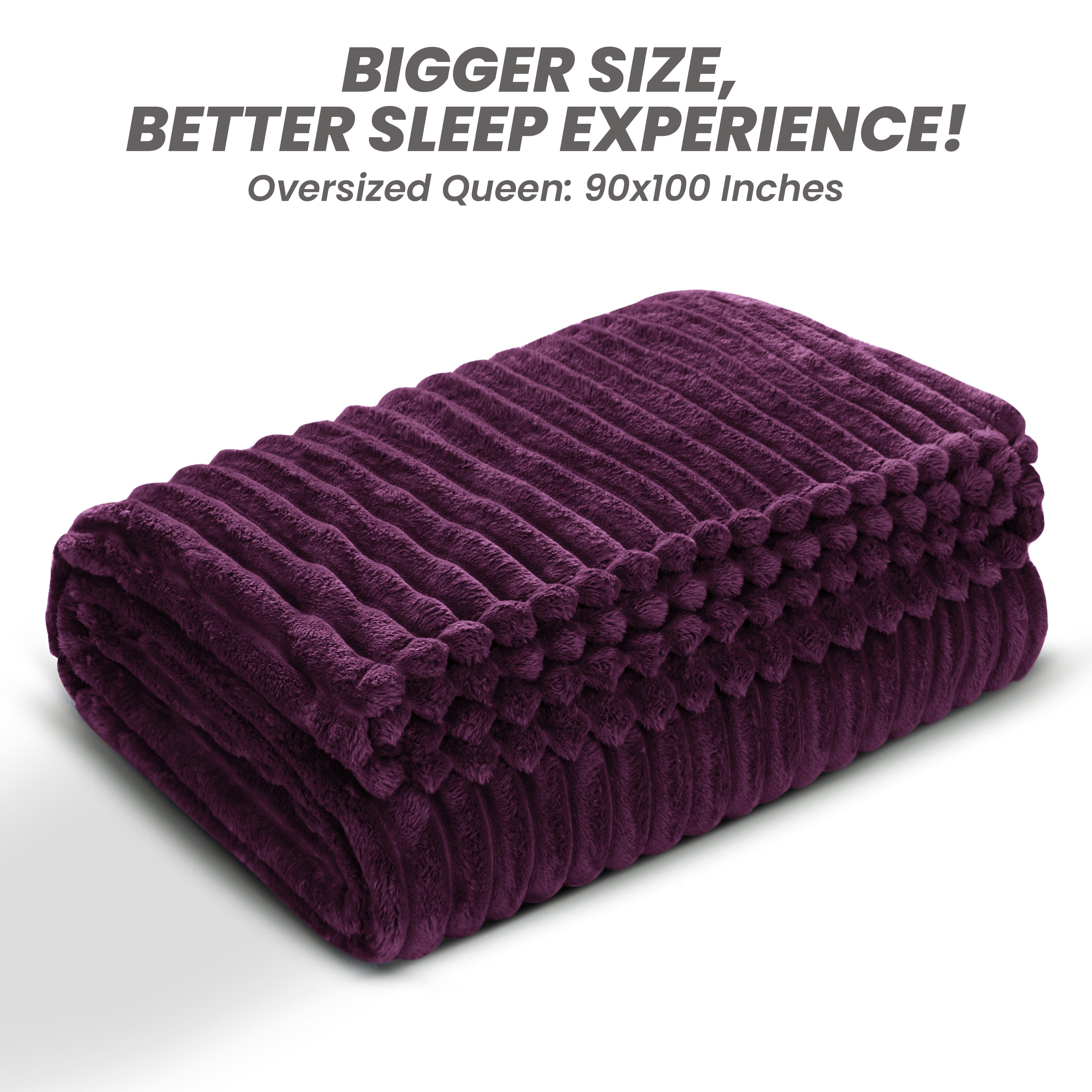 Striped Fleece Bed Blanket