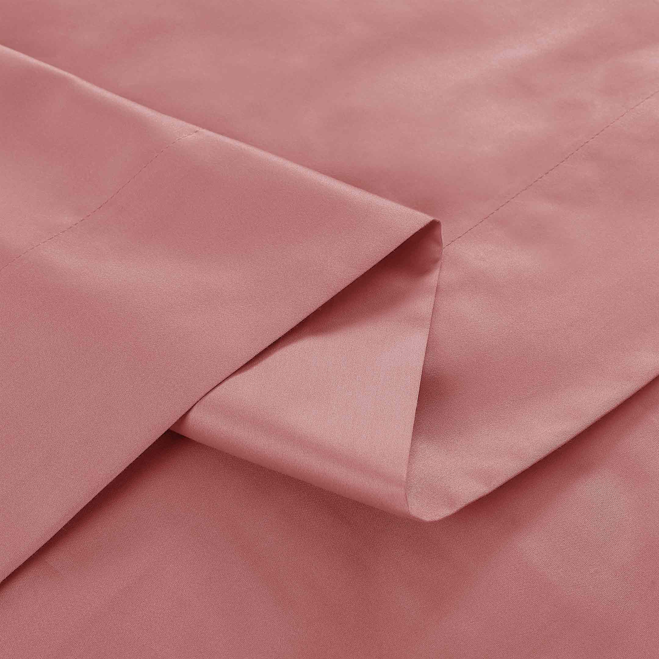 Barrata Stitch Cotton Sateen Sheet Set Rose Dawn