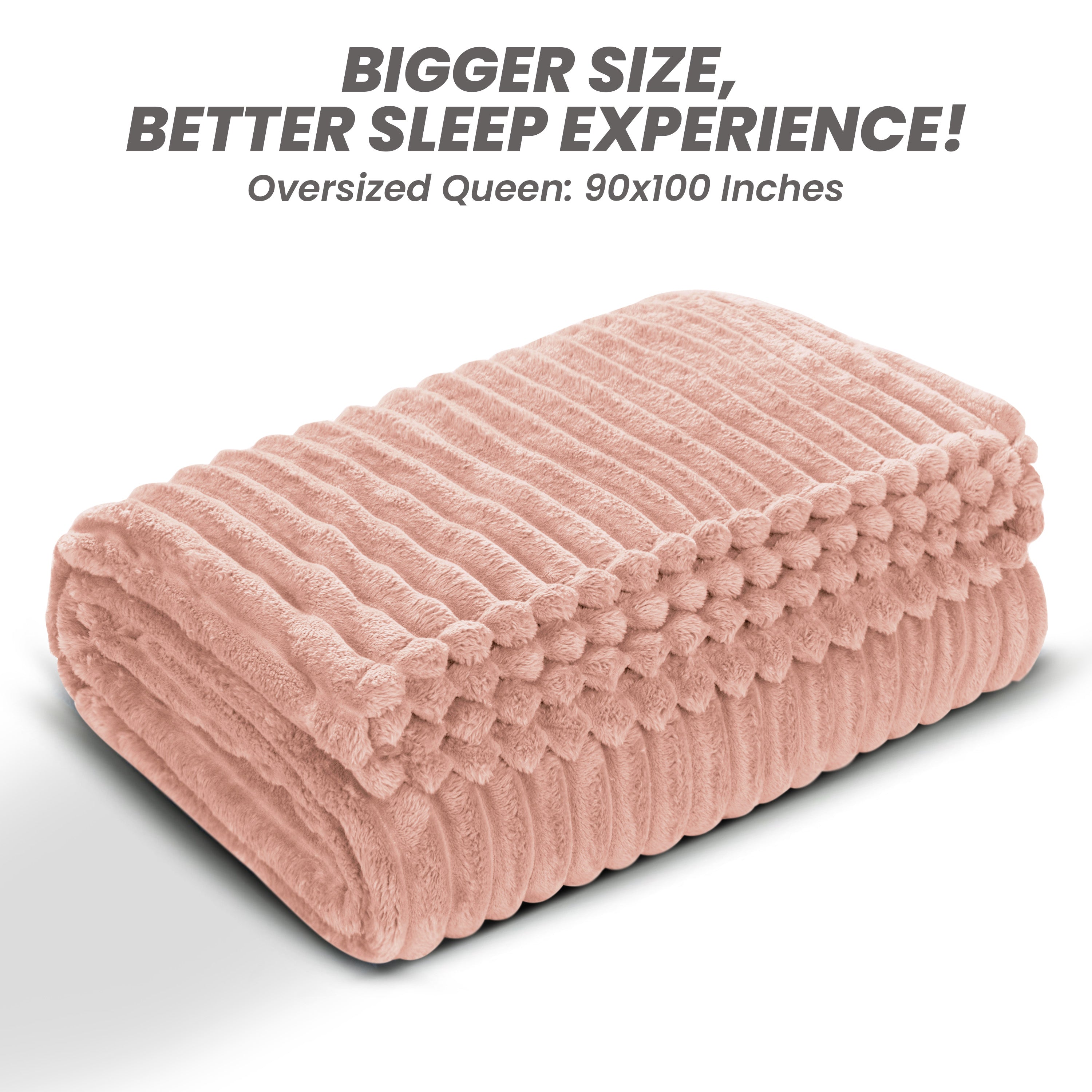 Striped Fleece Bed Blanket