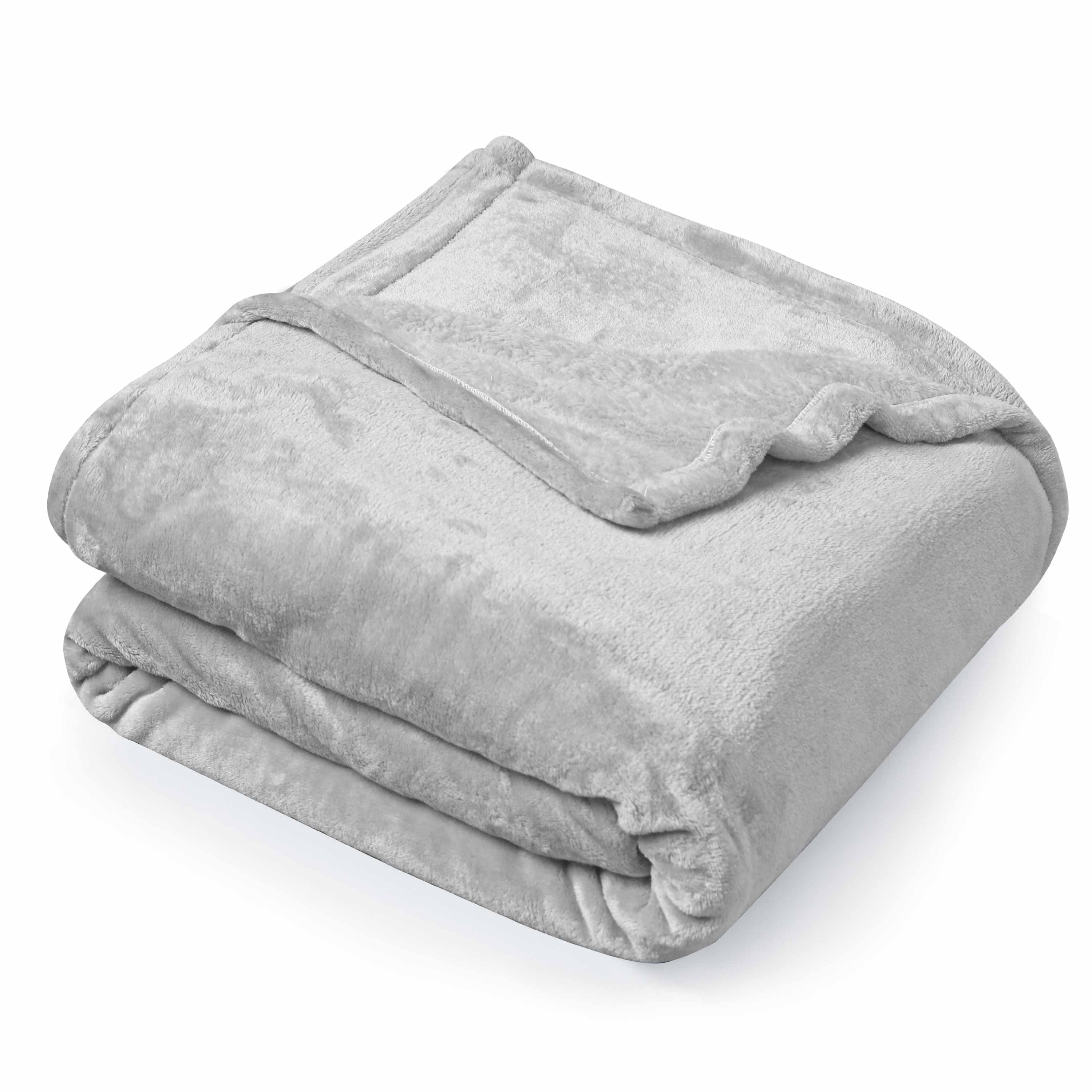 Silver grey fleece throw new arrivals