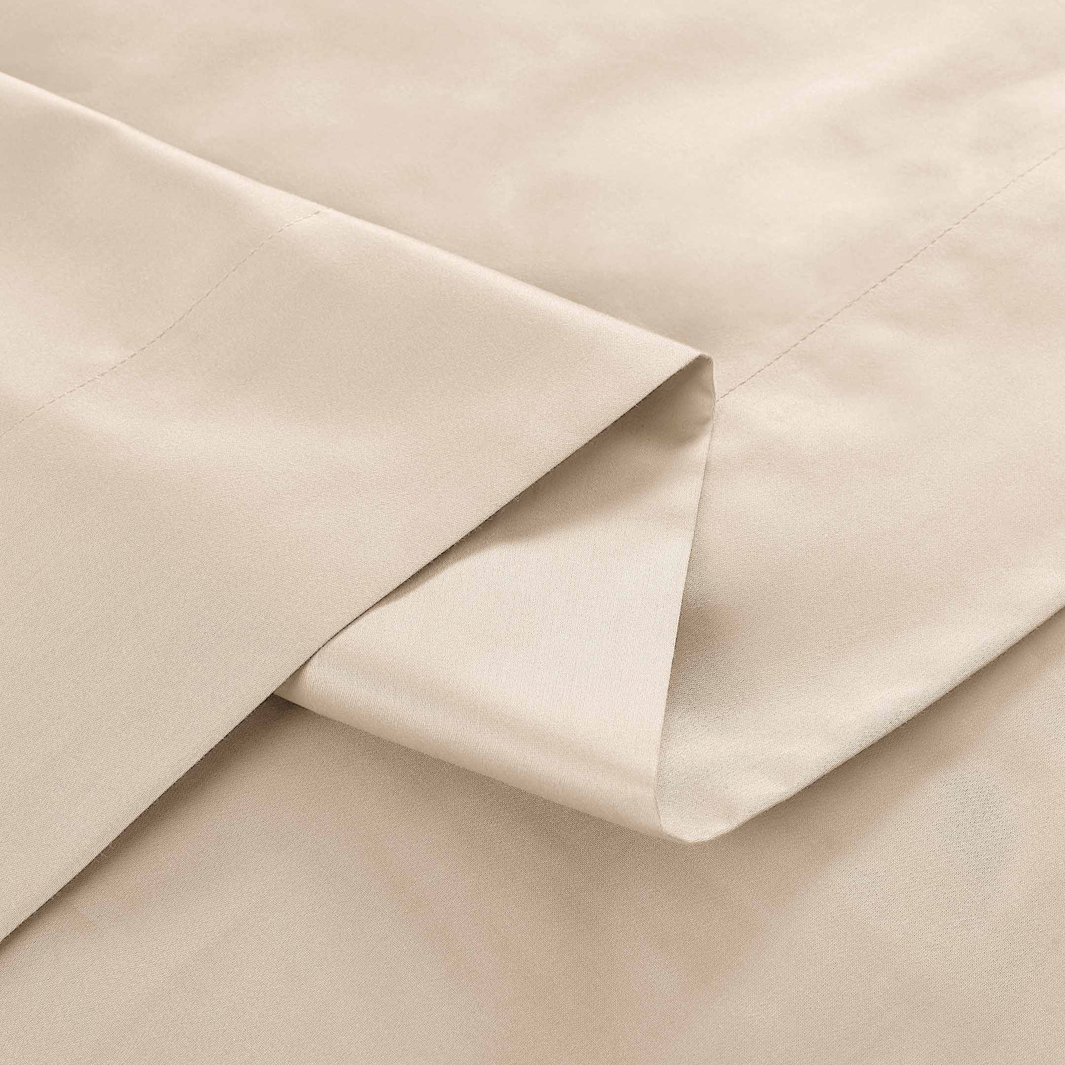 Barrata Stitch Cotton Sateen Sheet set Smokey Taupe