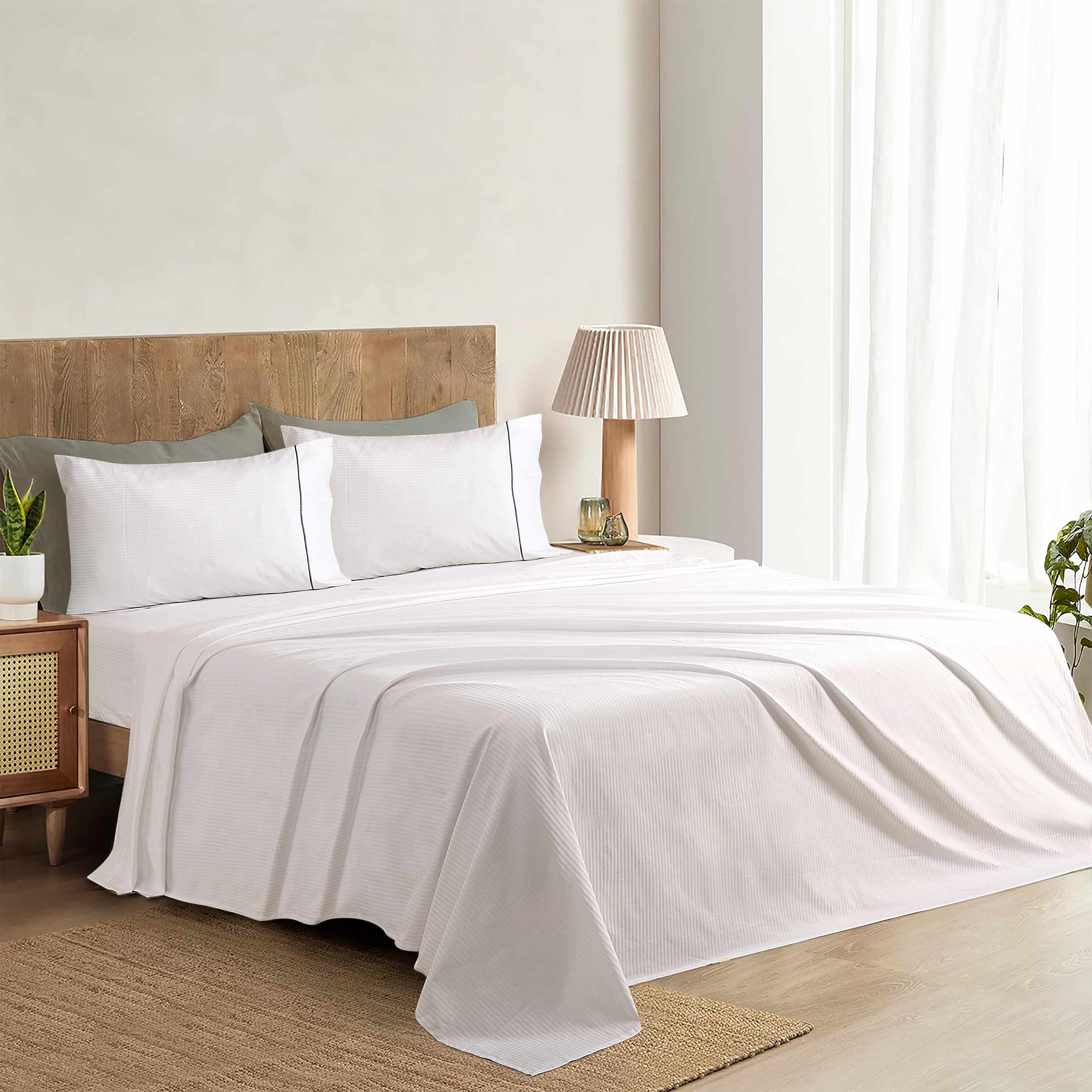 Luxury Stripe Cotton Sateen Sheet Set