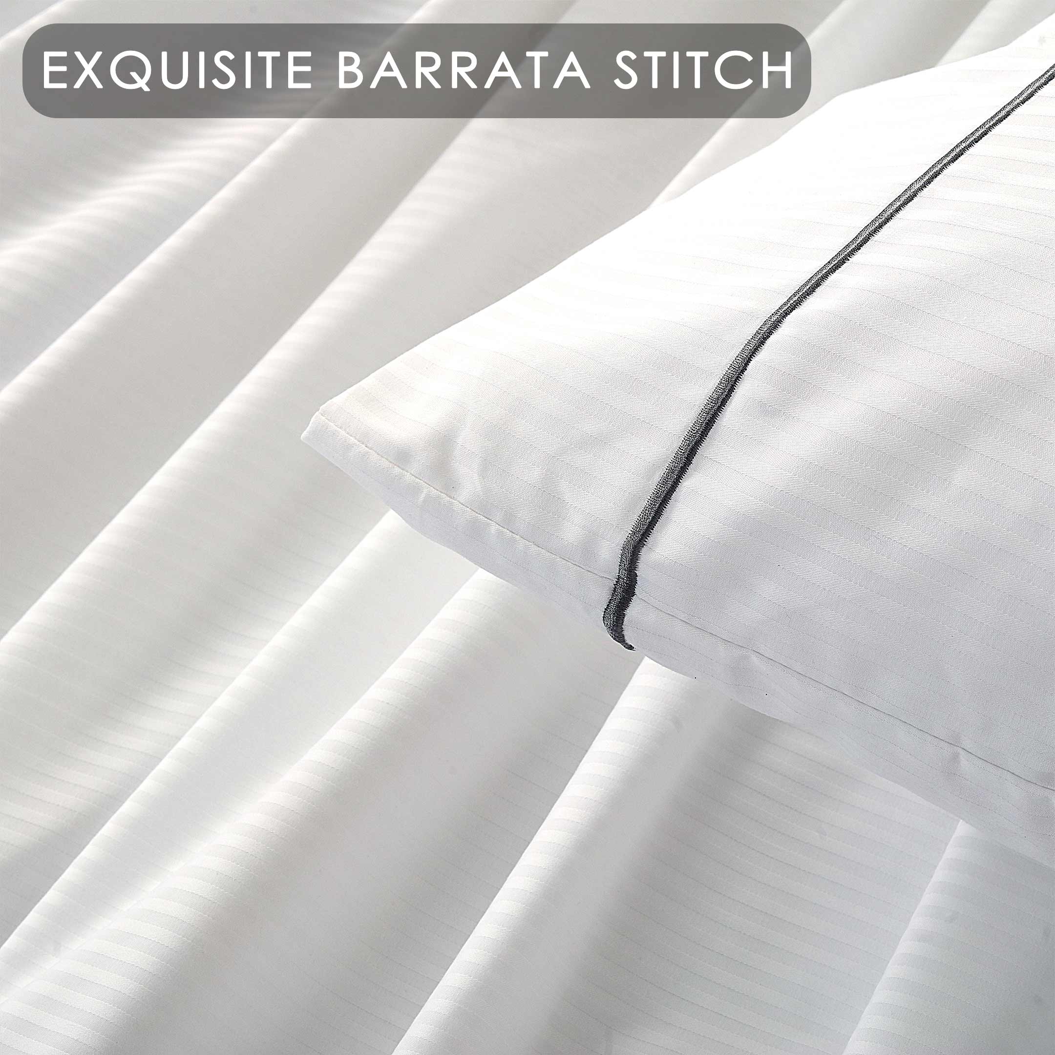 Luxury Stripe Cotton Sateen Sheet Set