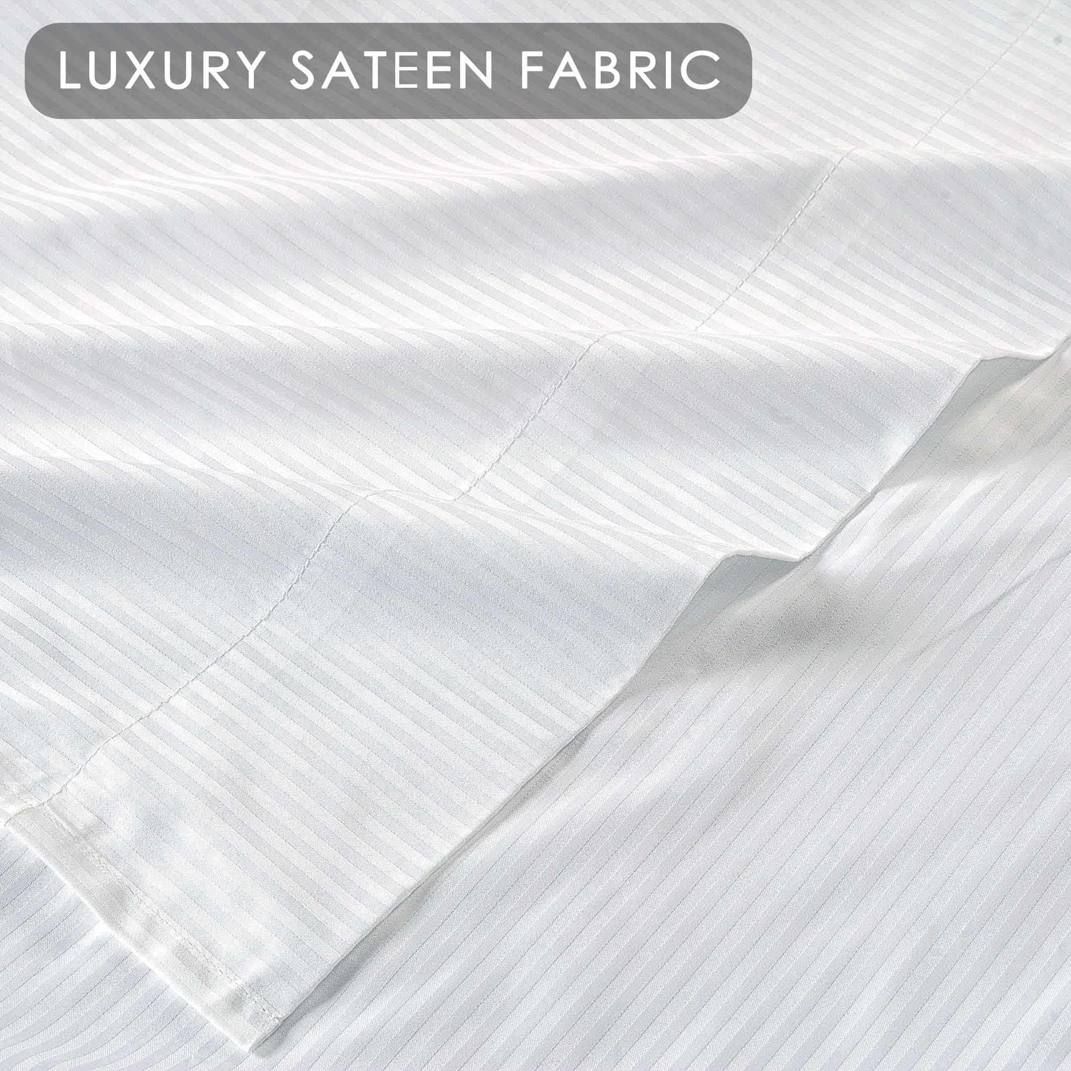 Luxury Stripe Cotton Sateen Sheet Set