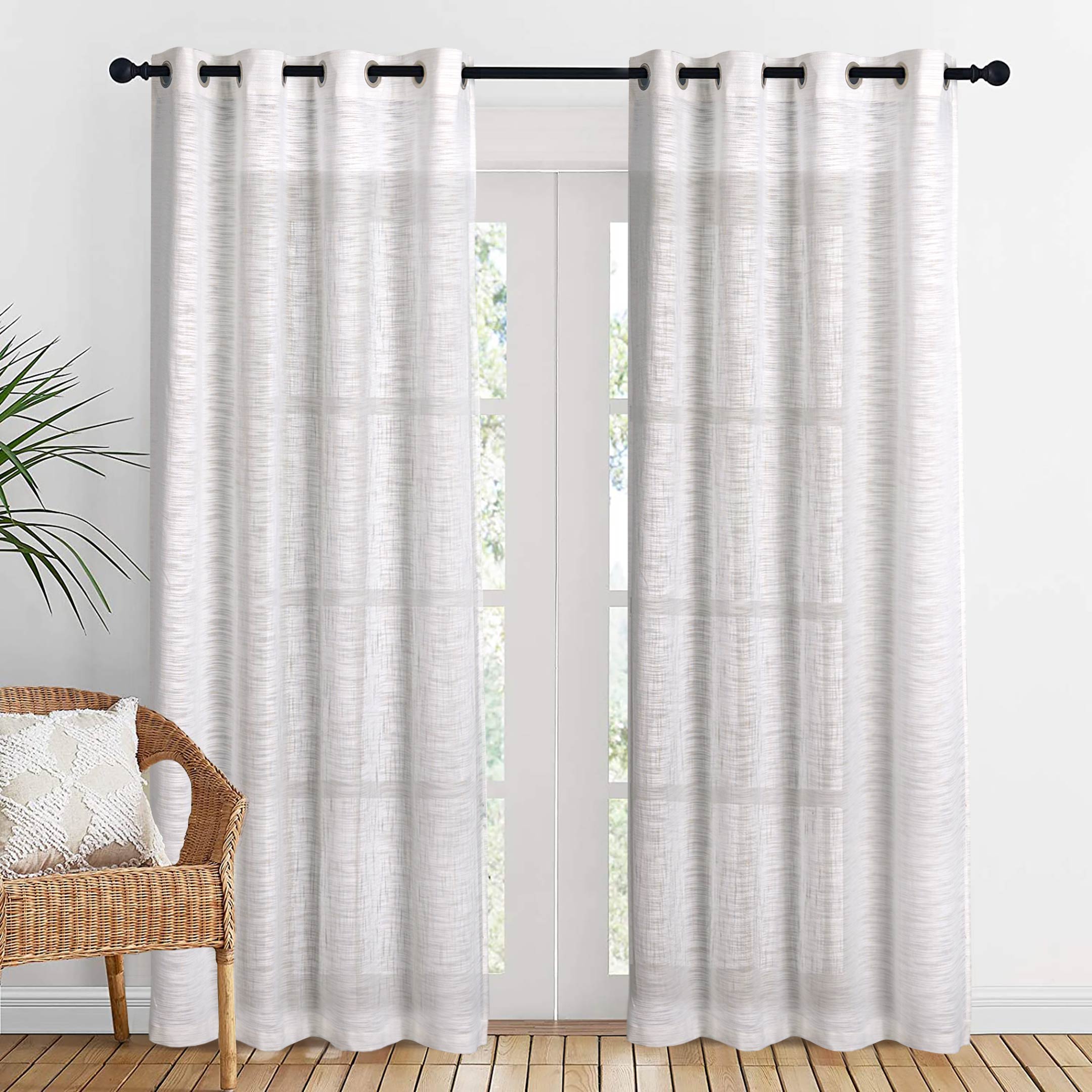 Light Weight 100% cotton Sheer Curtain Ether Single Panel