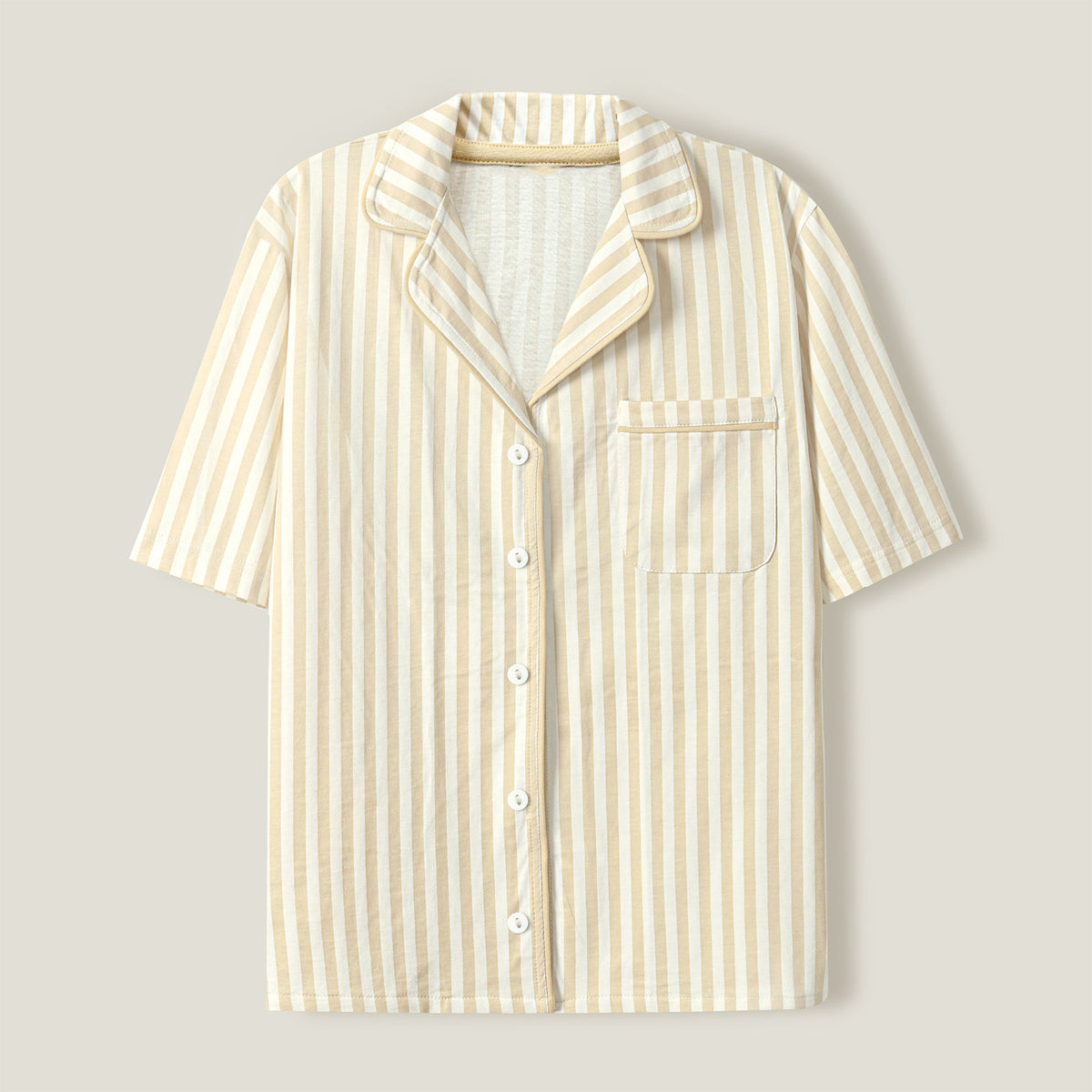 Beige Stripe Lounge wear- 2pc set