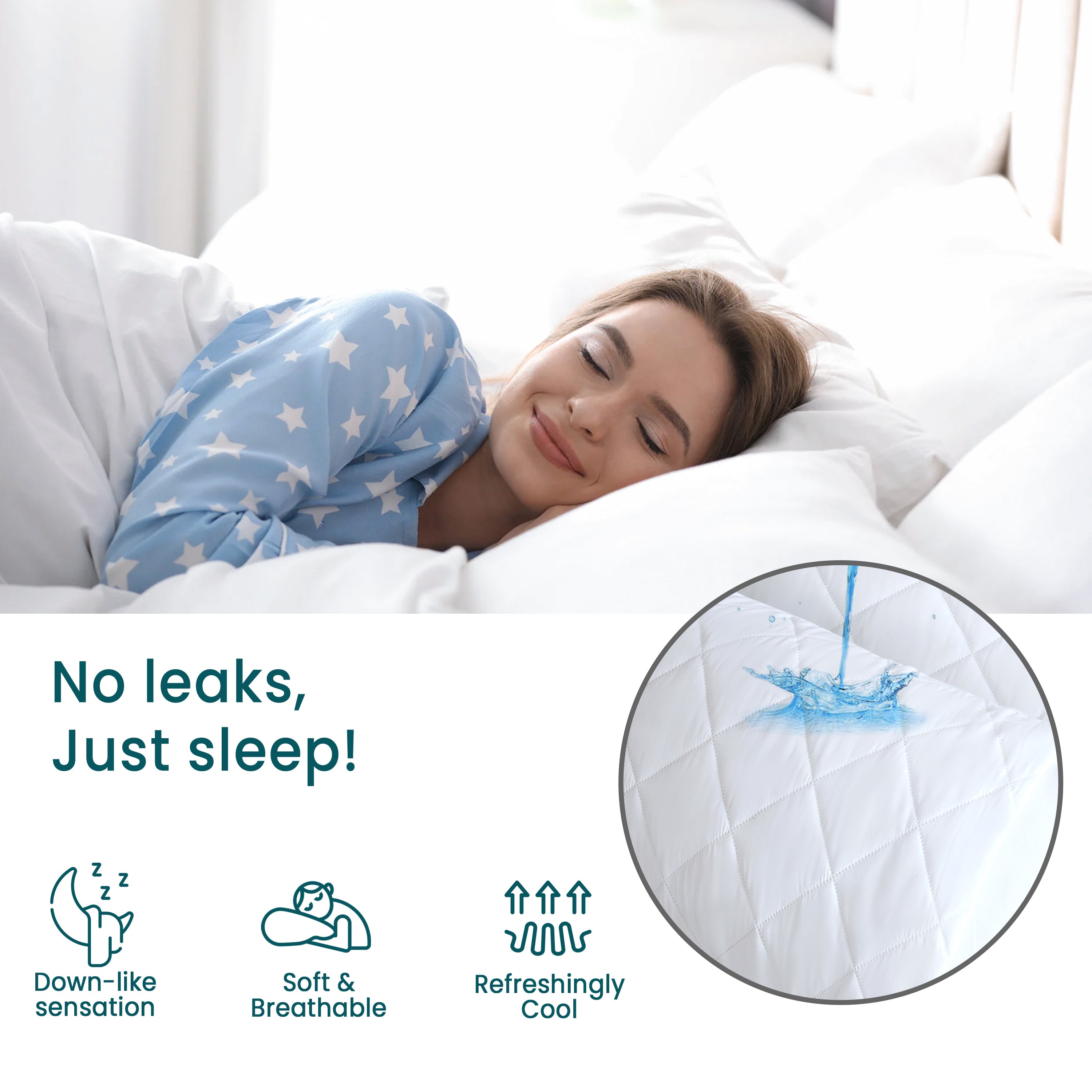 Waterproof Quilted Pillow Protector